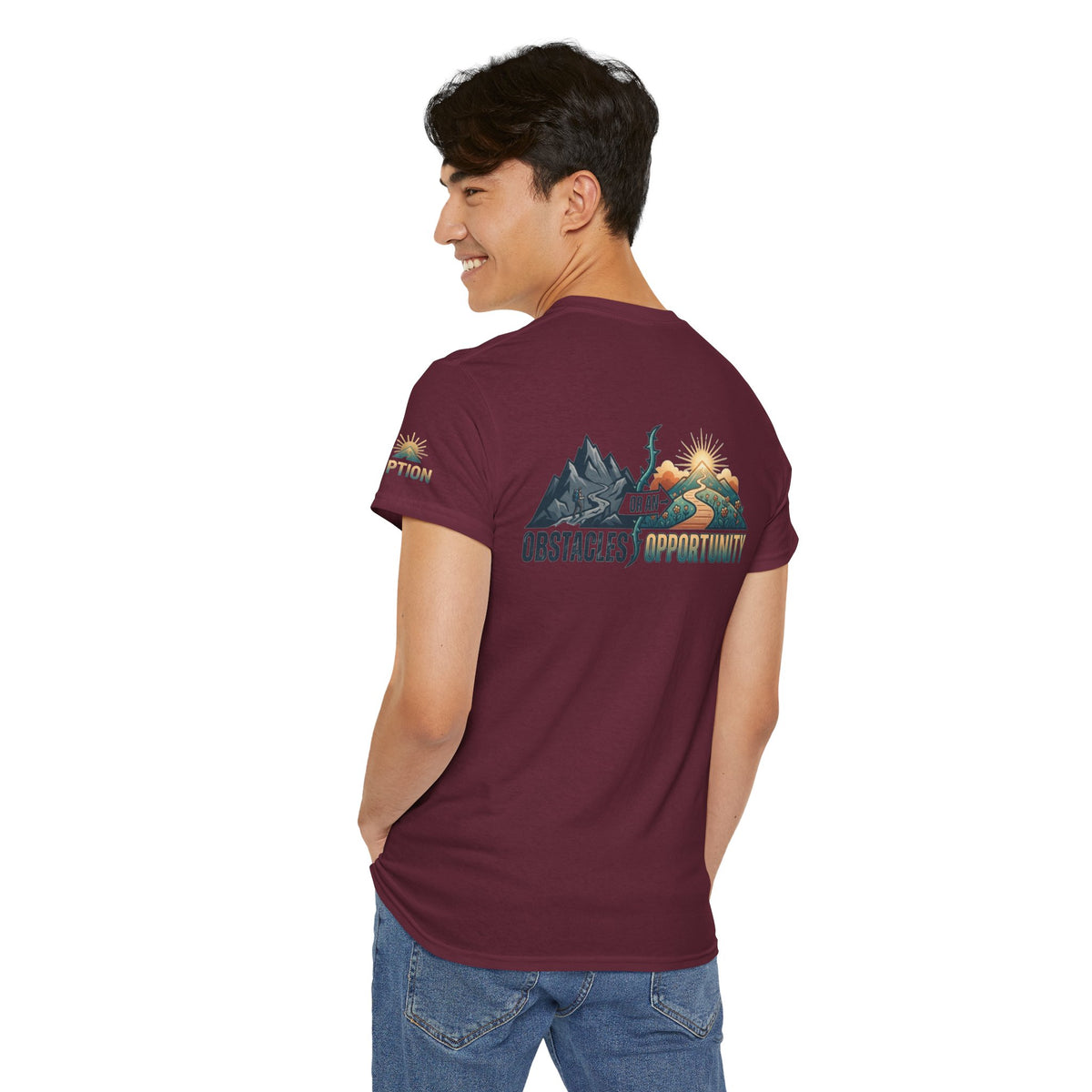 Color: Maroon | Obstacle Or An Opportunity Premium Graphic Tee