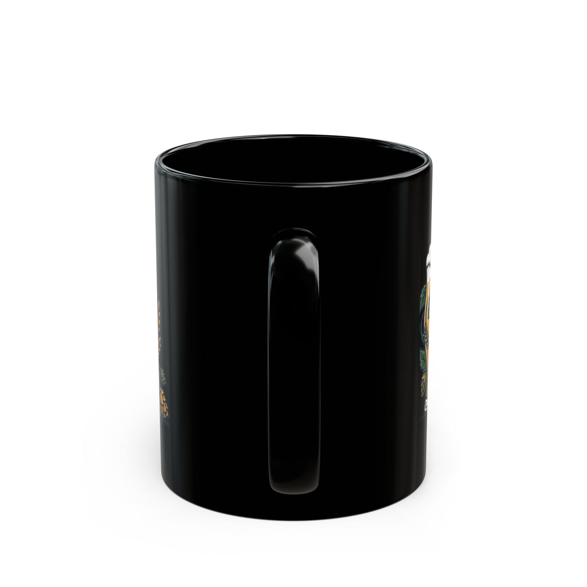 "Beer" Black Ceramic Mug
