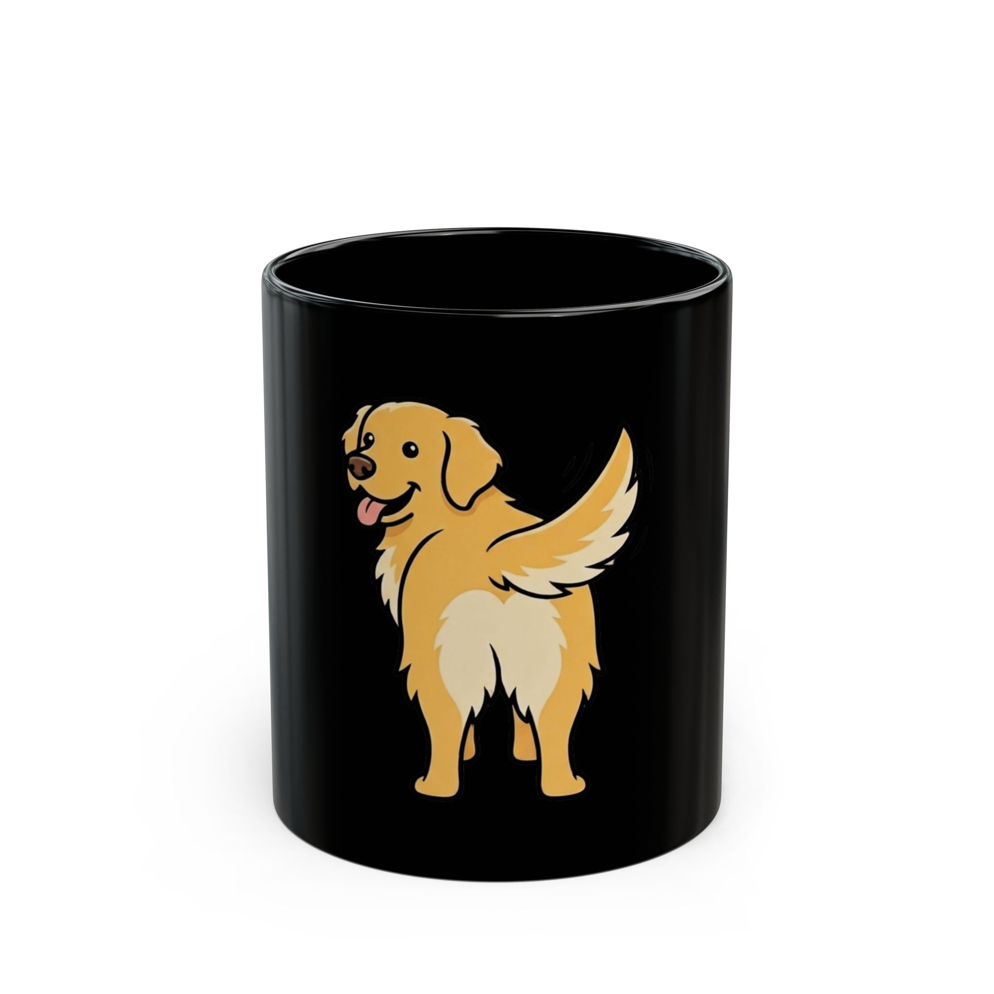 "Nice Tail" Black Ceramic Mug — Graphic