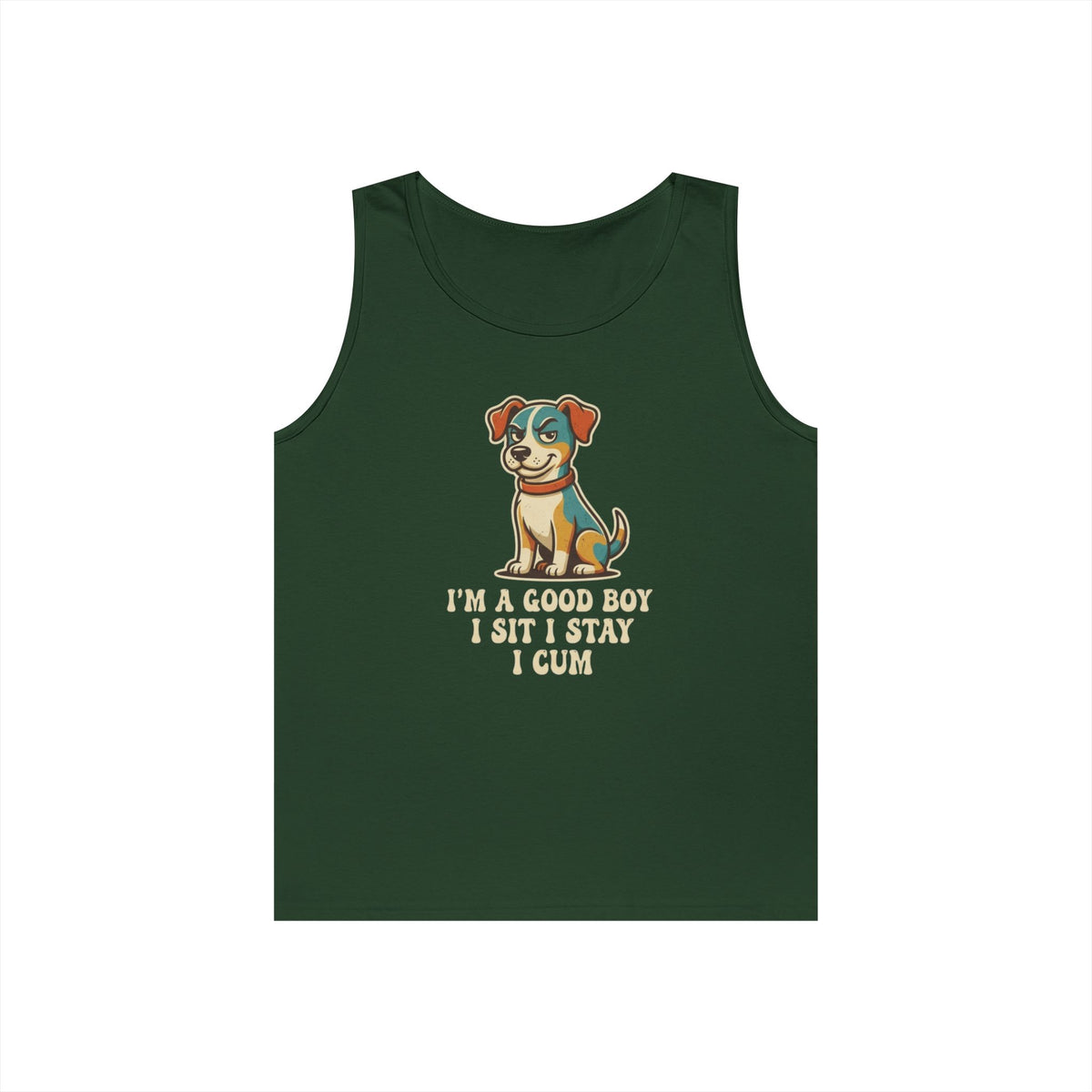 Color: Forest Green | I'm A Good Boy Tank Top