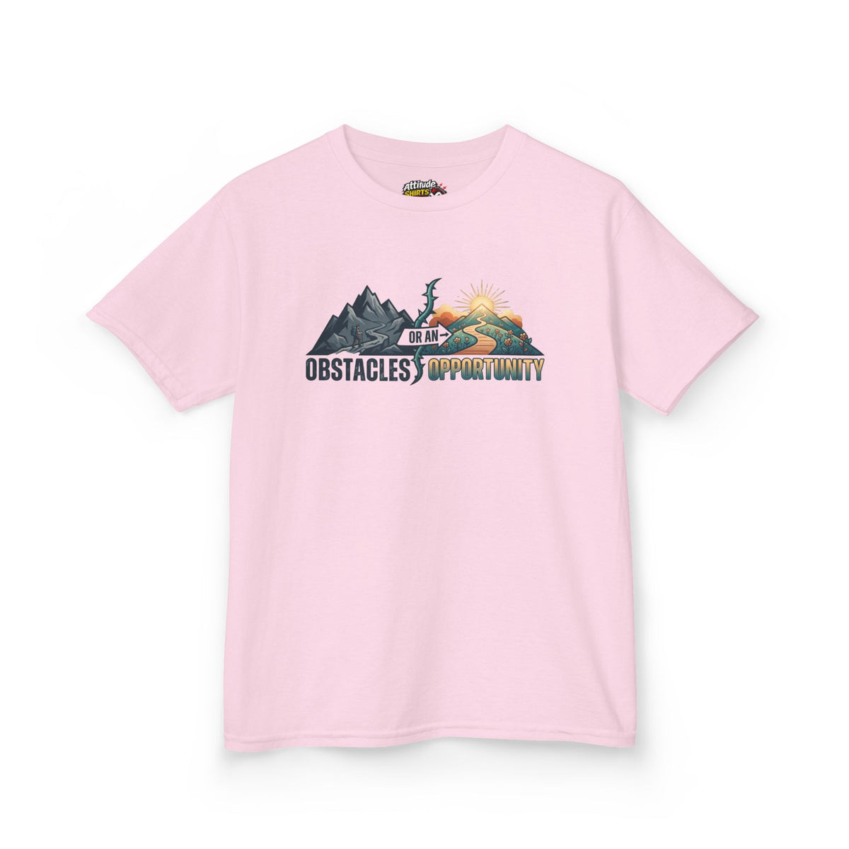 Color: Light Pink | Obstacle Or An Opportunity Kids Tee