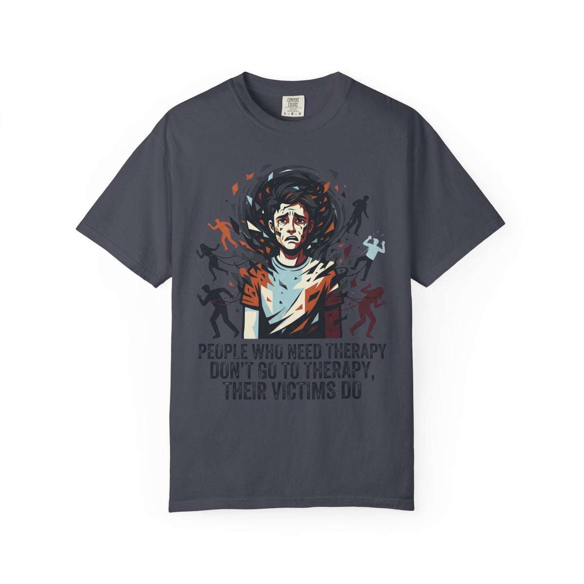 Color: Navy | Therapy Needed Unisex Garment-Dyed Tee