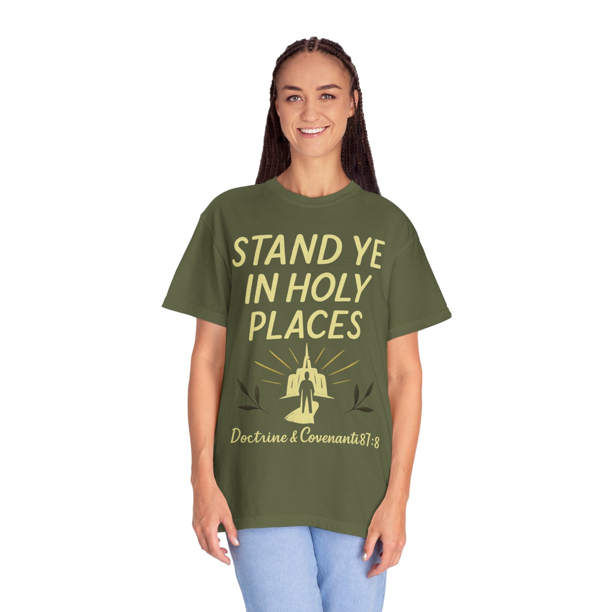 "Stand in Holy Places" Unisex Garment-Dyed T-shirt