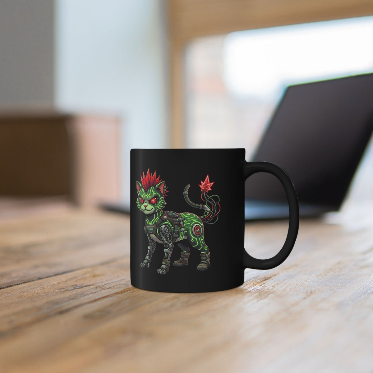 "Boots" Black Ceramic Mug