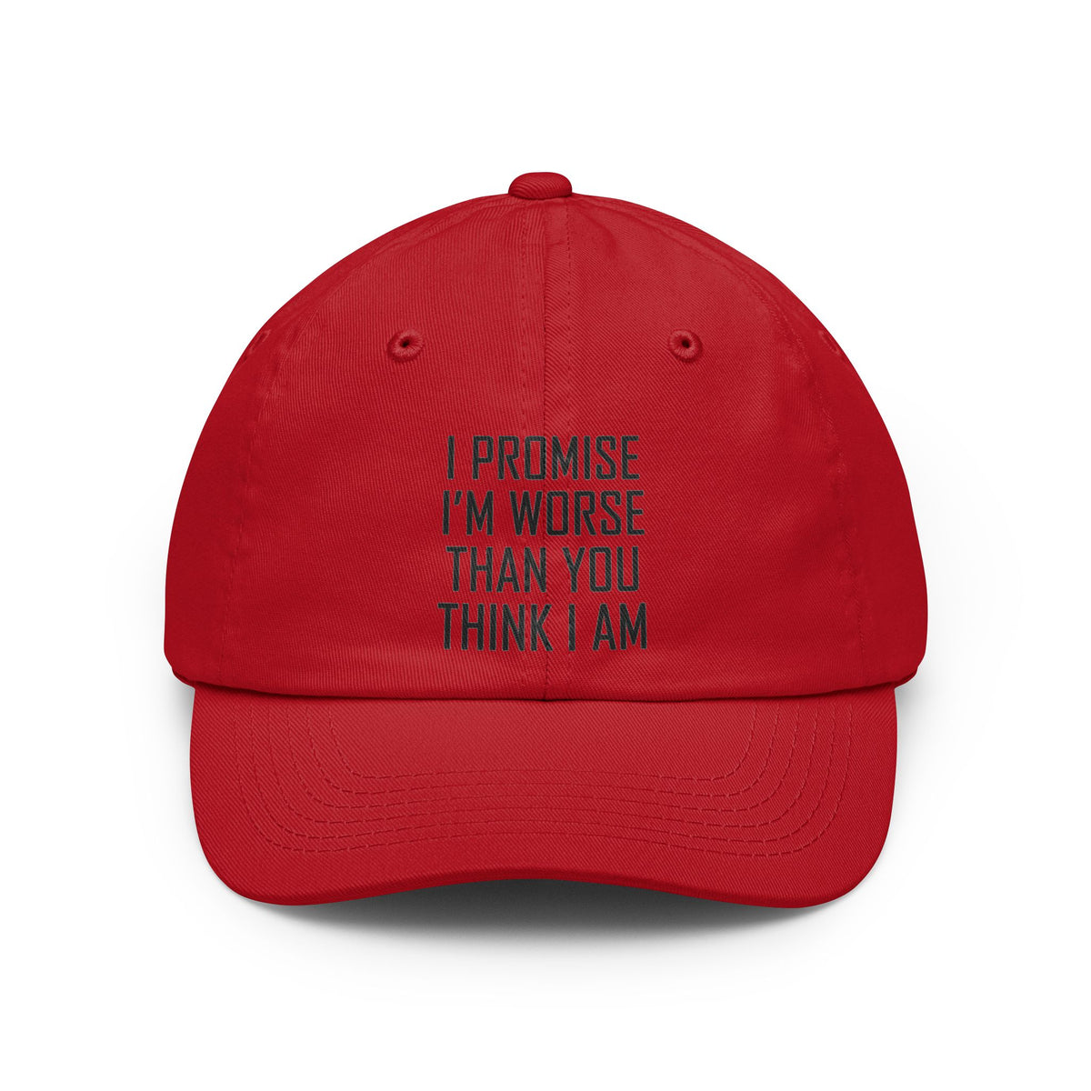Color: Red | Promise I'm Worse Dad Hat