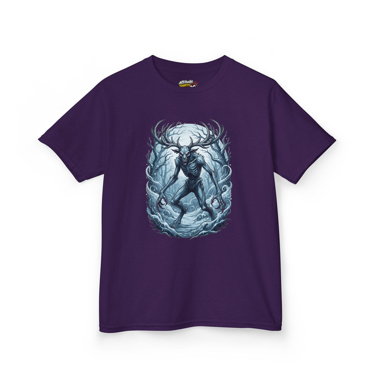 Color: Purple | Wendigo (Algonquian Folklore) Kids Tee