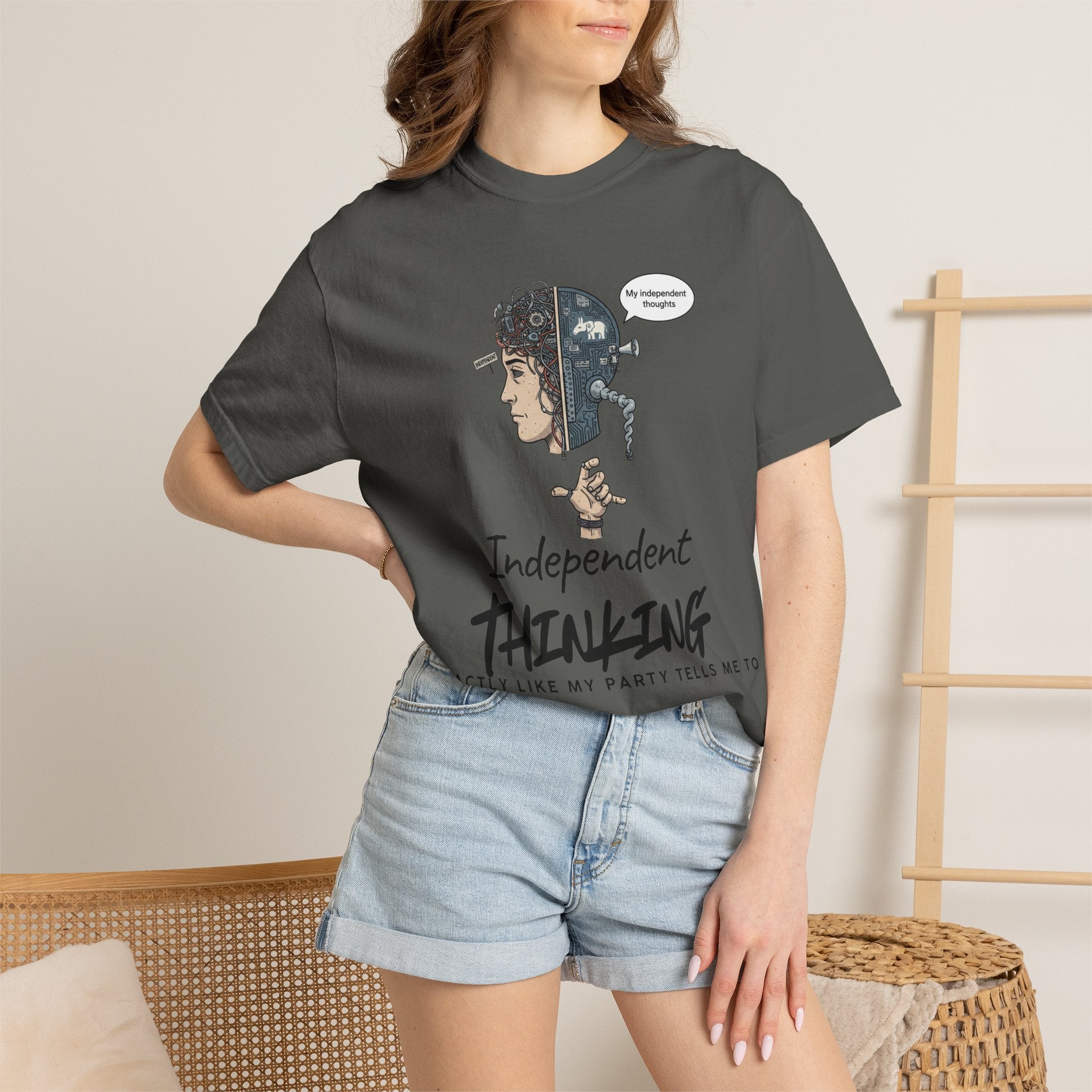 "Independent Thinking (The Party Line Edition)" Unisex Garment-Dyed T-shirt
