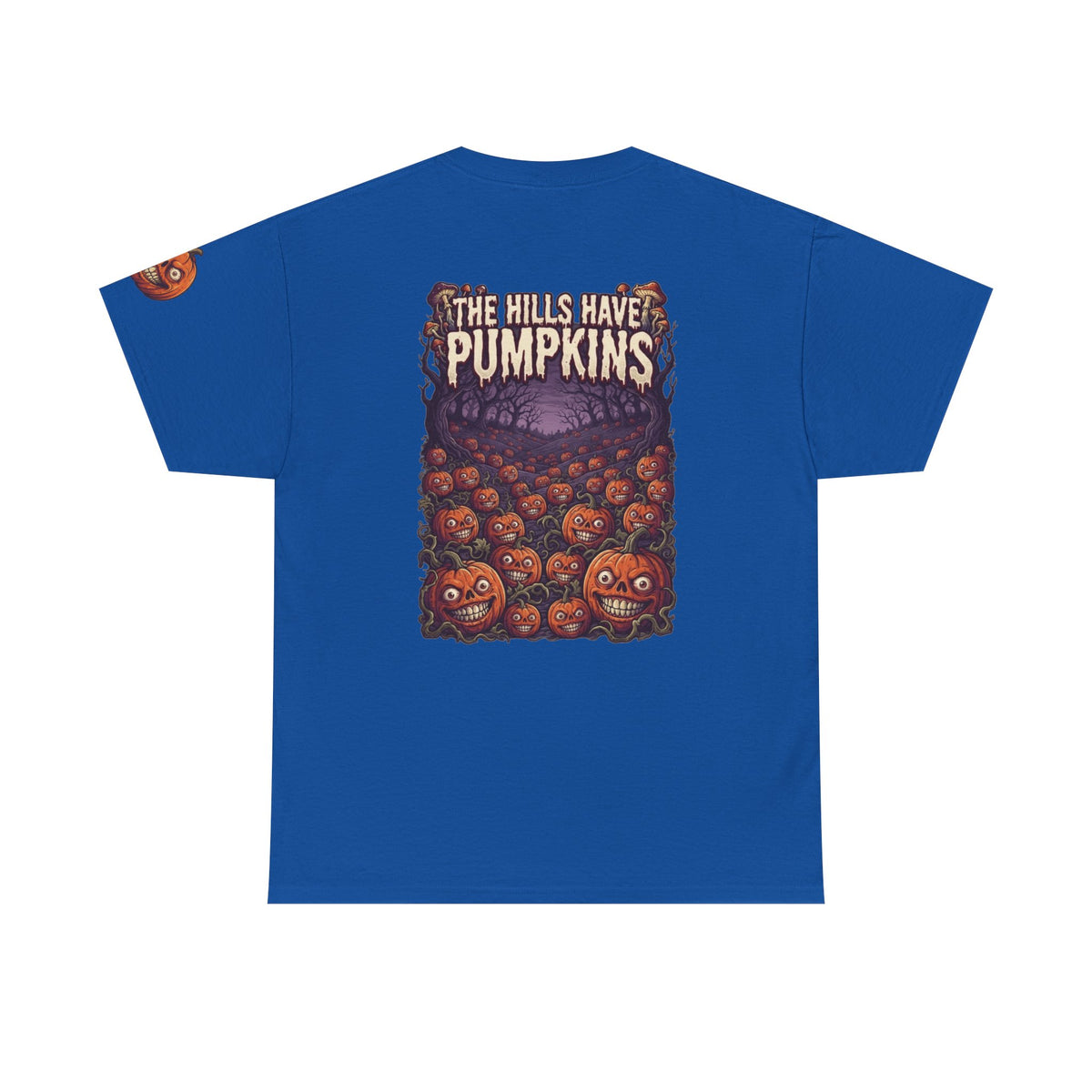 Color: Royal | The Hills Have Pumpkins Premium Graphic Tee