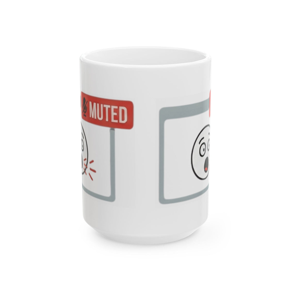 "I Found The Mute" White Ceramic Mug — Graphic