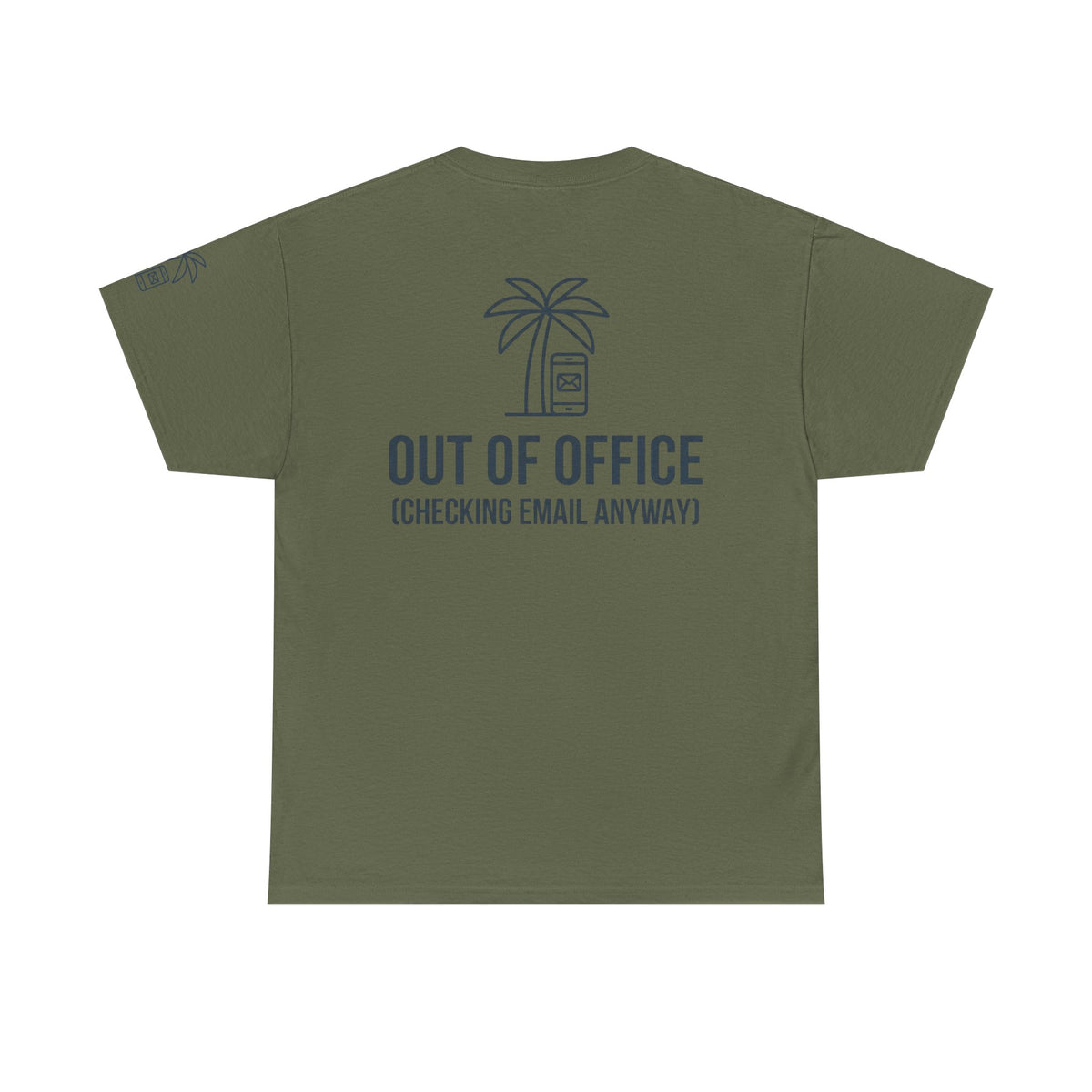 Color: Military Green | Out of Office Premium Graphic Tee