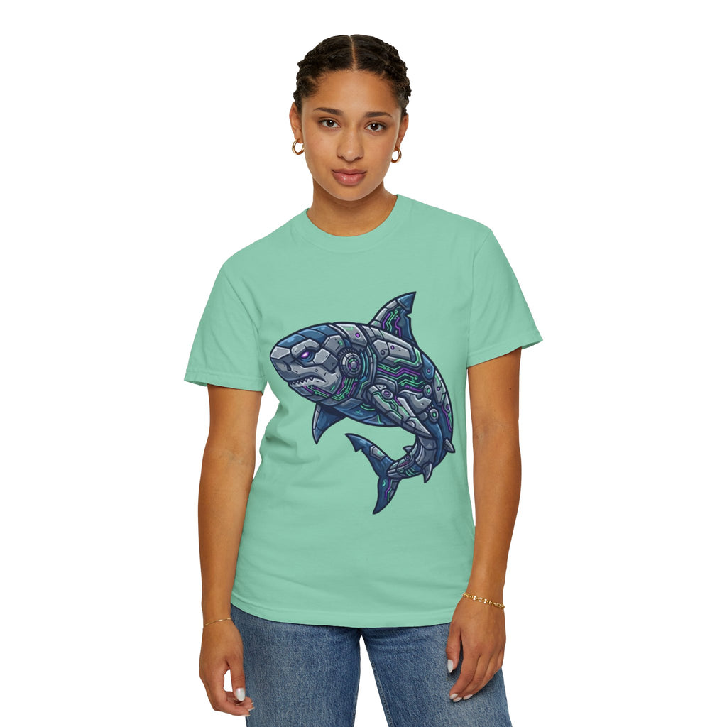 "Cyber Shark" Unisex Garment-Dyed Tee