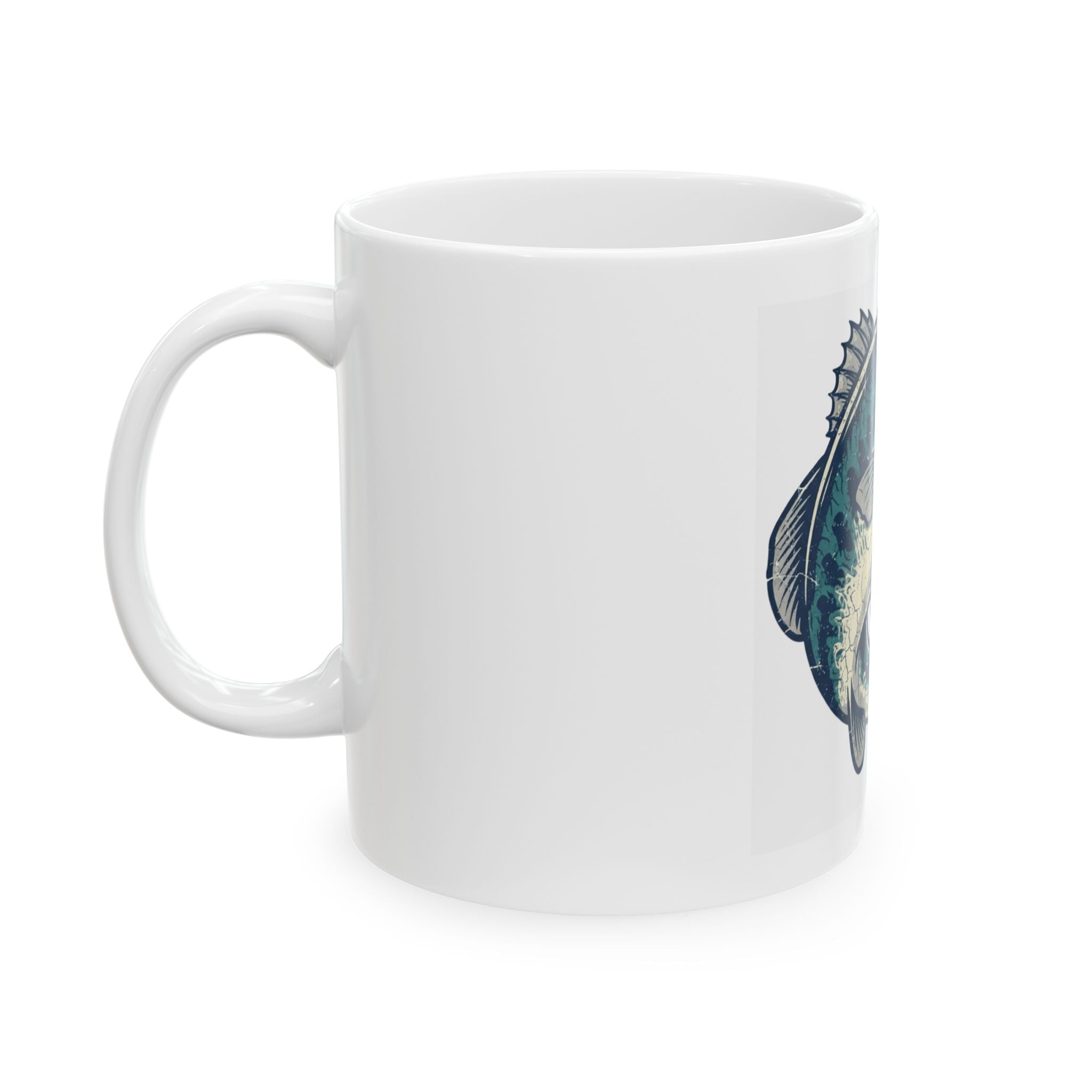 "Never Leave A Good Hole" White Ceramic Mug — Graphic