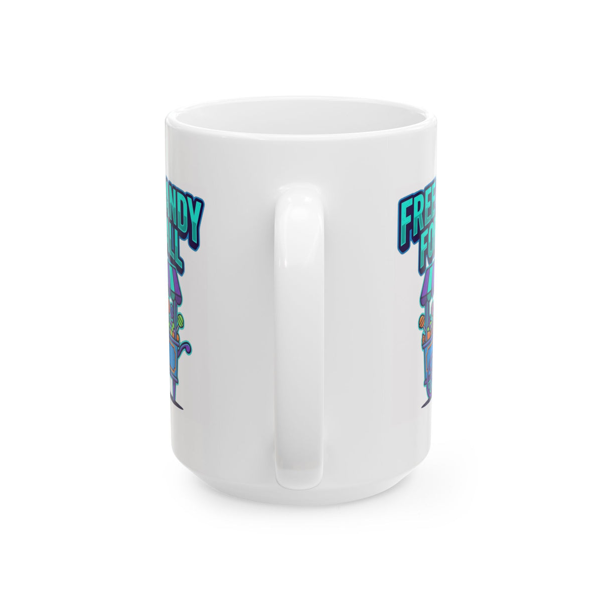 "Free Candy For All" White Ceramic Mug