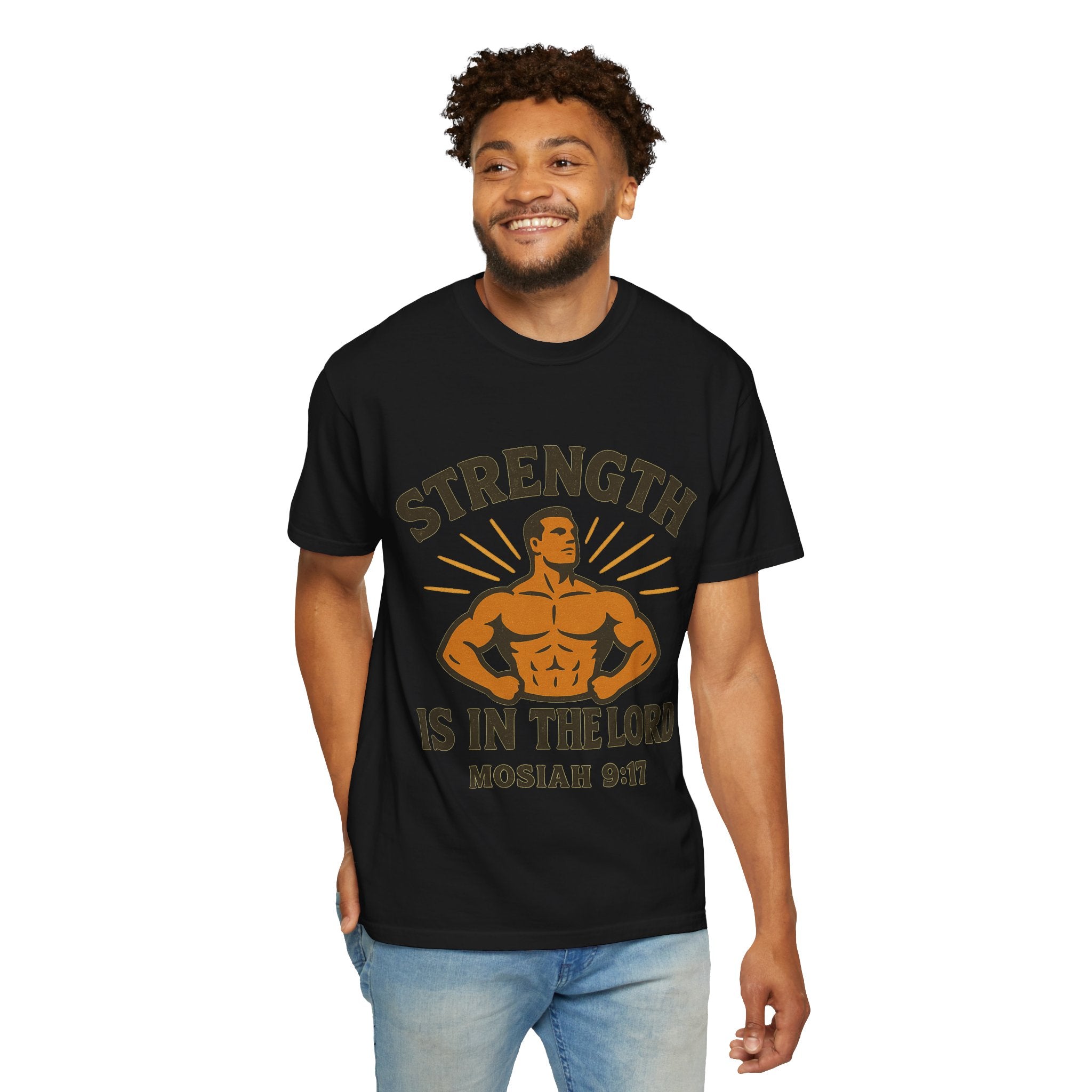 "Strength is in the Lord" Unisex Garment-Dyed T-shirt