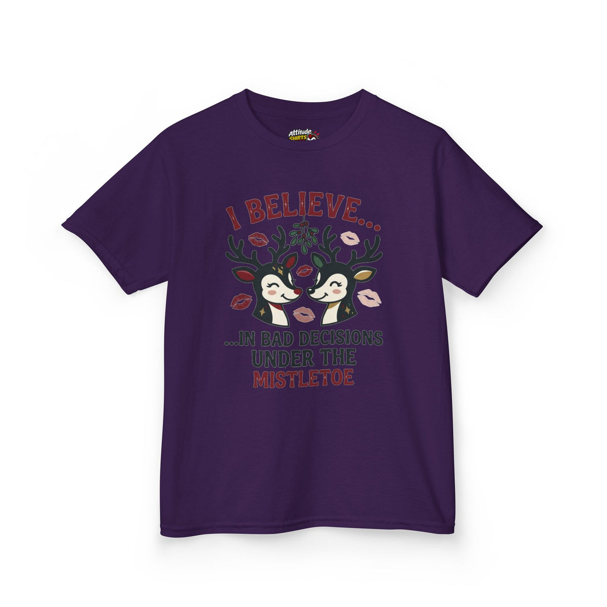 "Bad Decisions Under the Mistletoe" Kids Tee