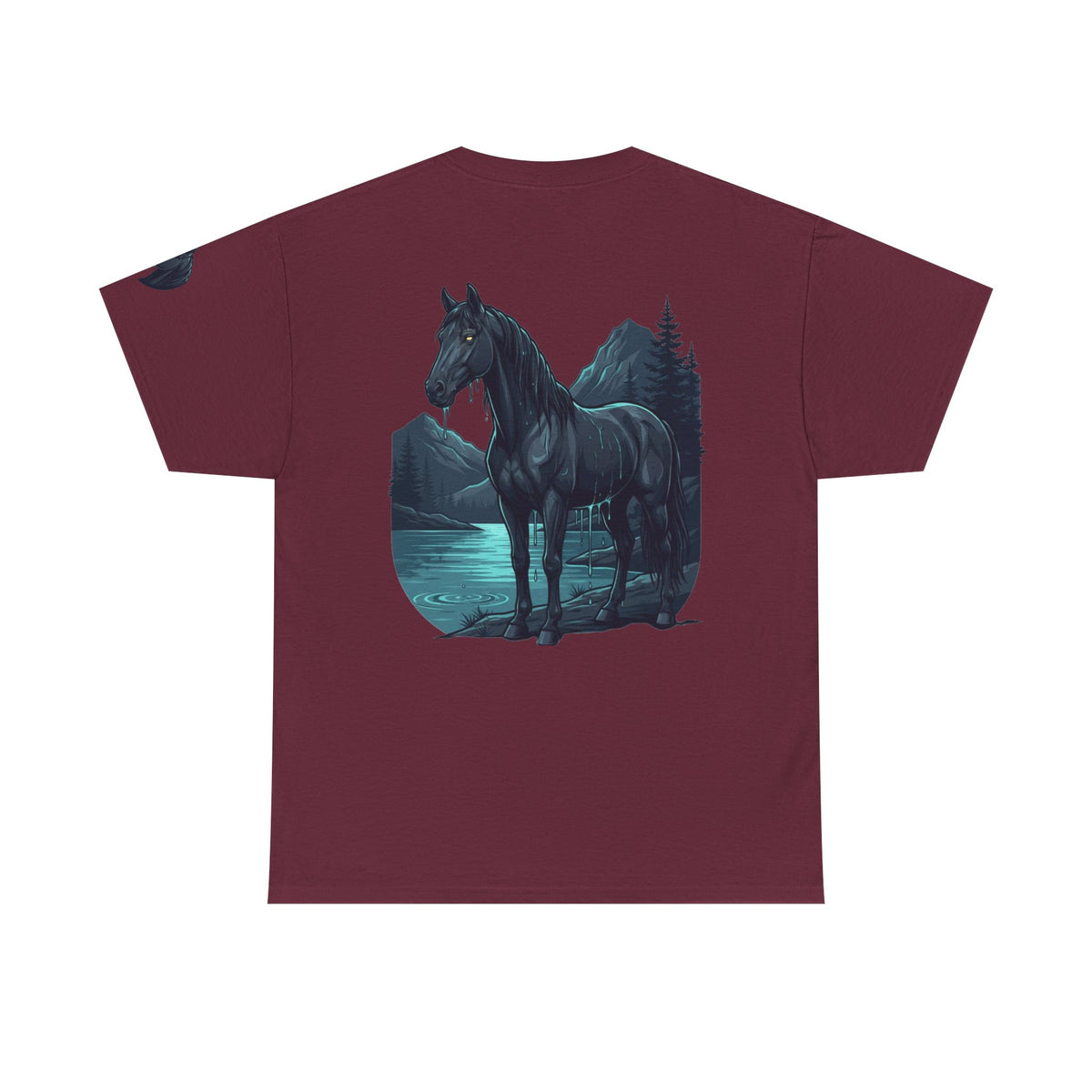 Color: Maroon | Kelpie (Scottish Folklore) Premium Graphic Tee