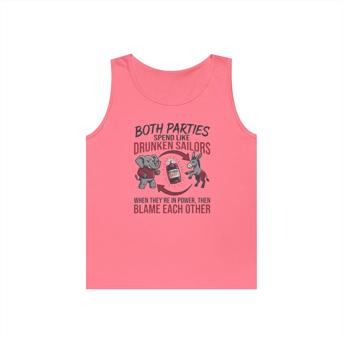 Color: Safety Pink | Protest Series - Audit The Spending Tank Top