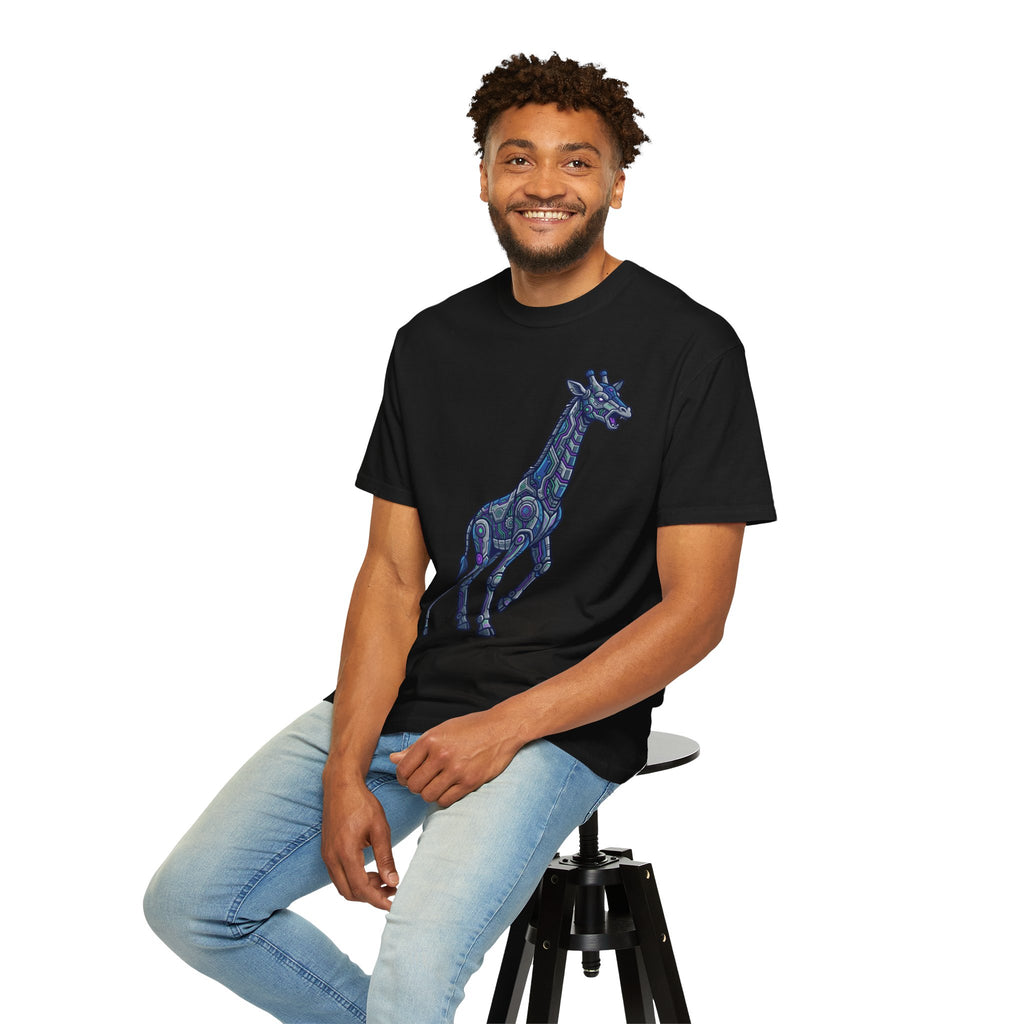 "Cyber Giraffe" Unisex Garment-Dyed Tee