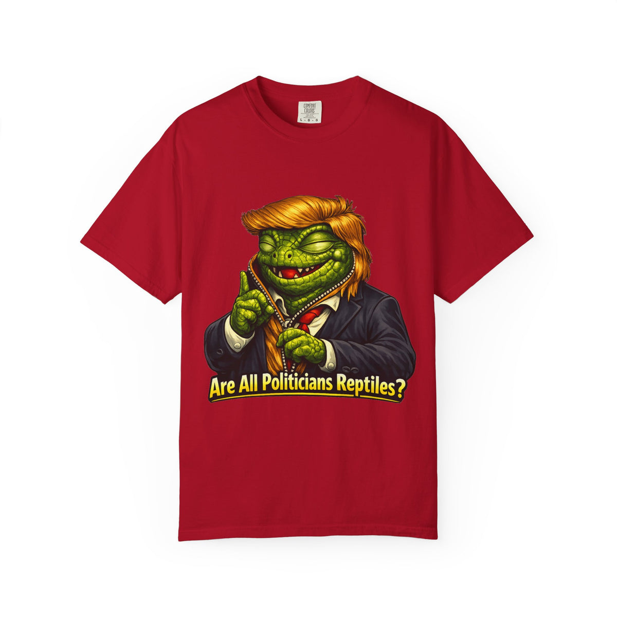 Color: Red | Reptilian Congress Committee | Garment-Dyed Tee — AttitudeShirts