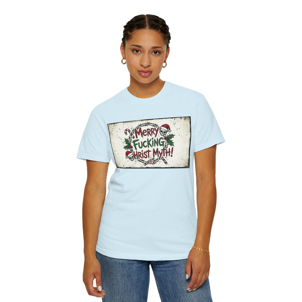 "MF Christ Myth 4" Unisex Garment-Dyed T-shirt