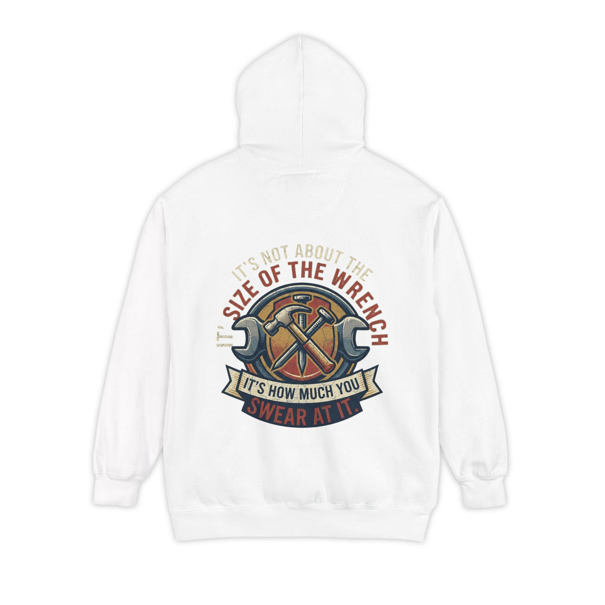 Color: White | Size Matters Garment-Dyed Hoodie