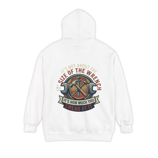 Color: White | Size Matters Garment-Dyed Hoodie