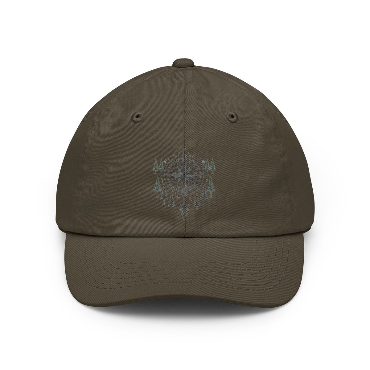 Color: Olive | Compass Dad Hat — Graphic