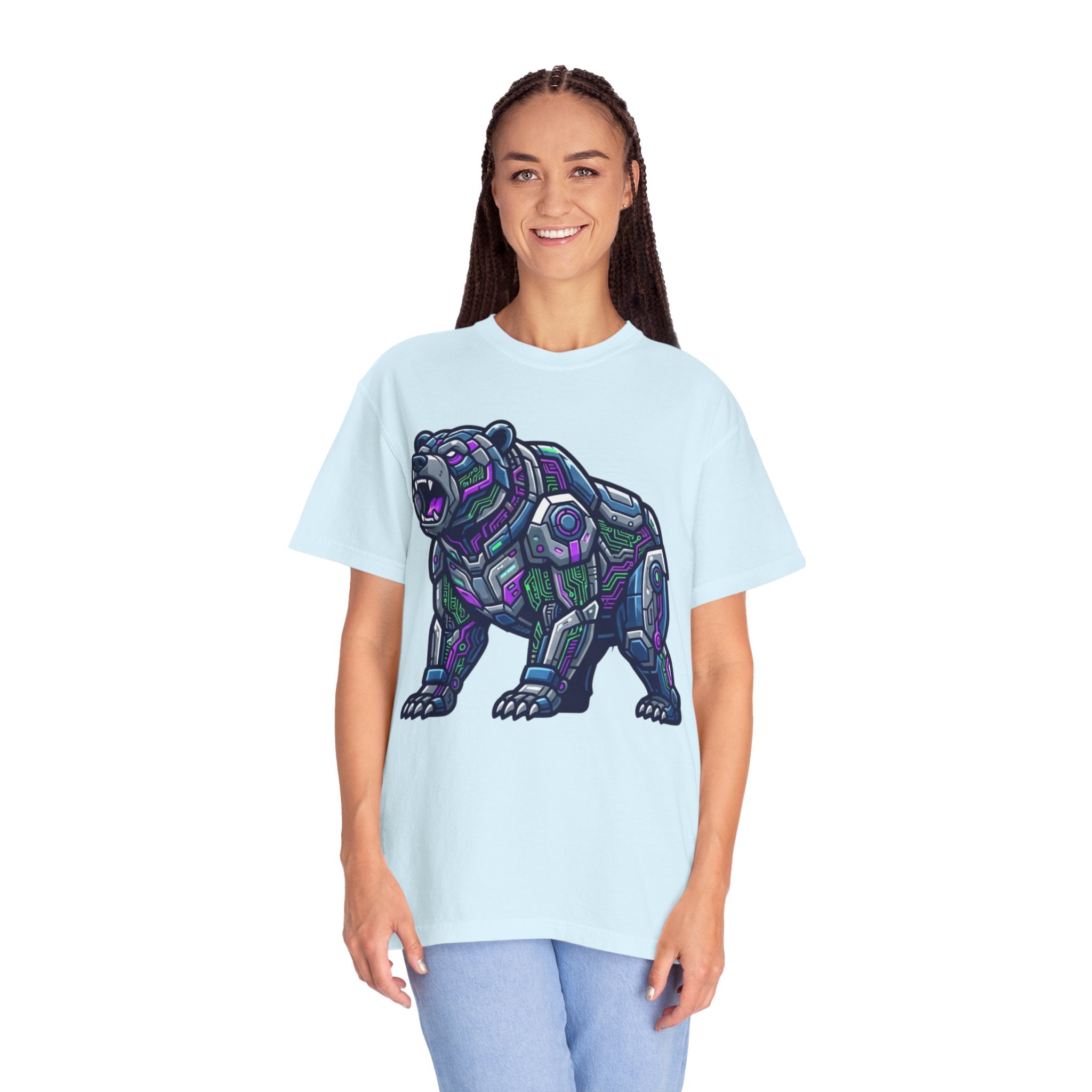 "Cyber Bear" Unisex Garment-Dyed Tee