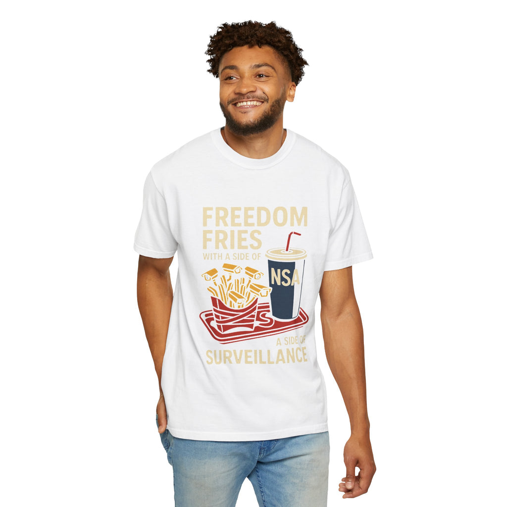 "Freedom Fries (With Extra Eyes)" Unisex Garment-Dyed T-shirt