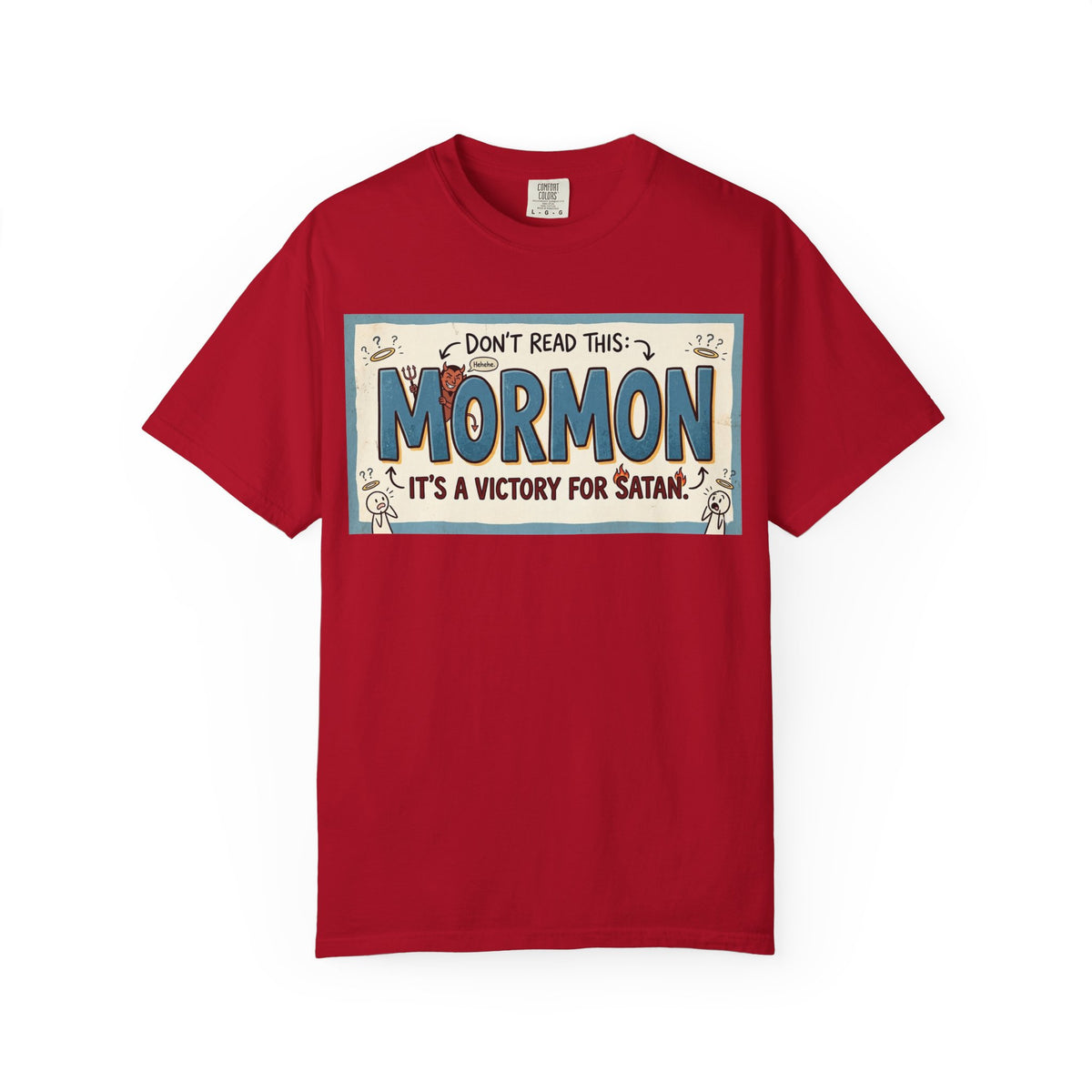 Color: Red | Victory for Satan T-Shirt Unisex Garment-Dyed T-shirt