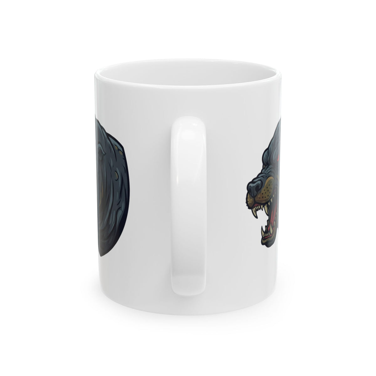 "Bunyip (Australian Aboriginal Mythology)" White Ceramic Mug — Graphic