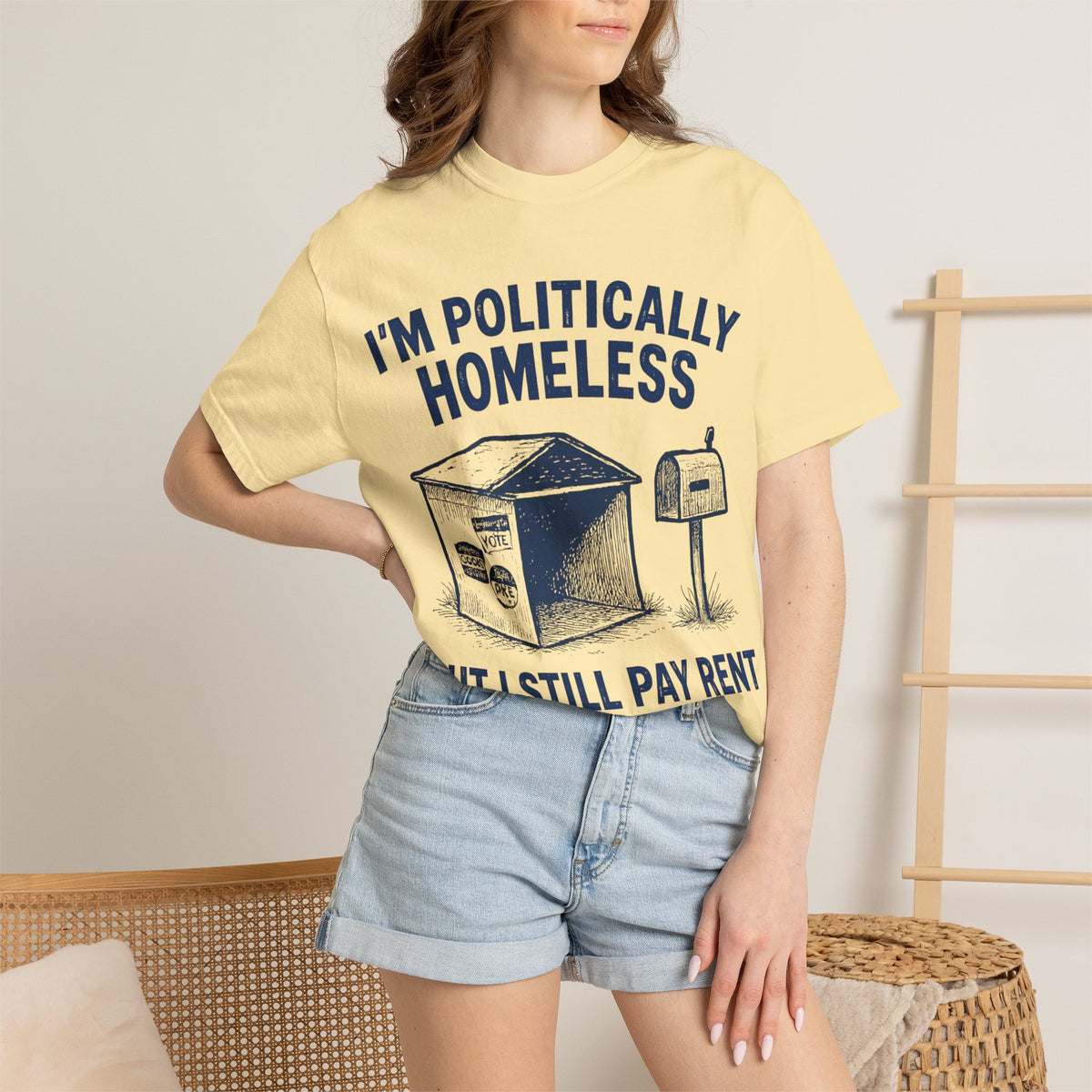Color: Banana | The Safe Space Sentry  Unisex Garment-Dyed T-shirt