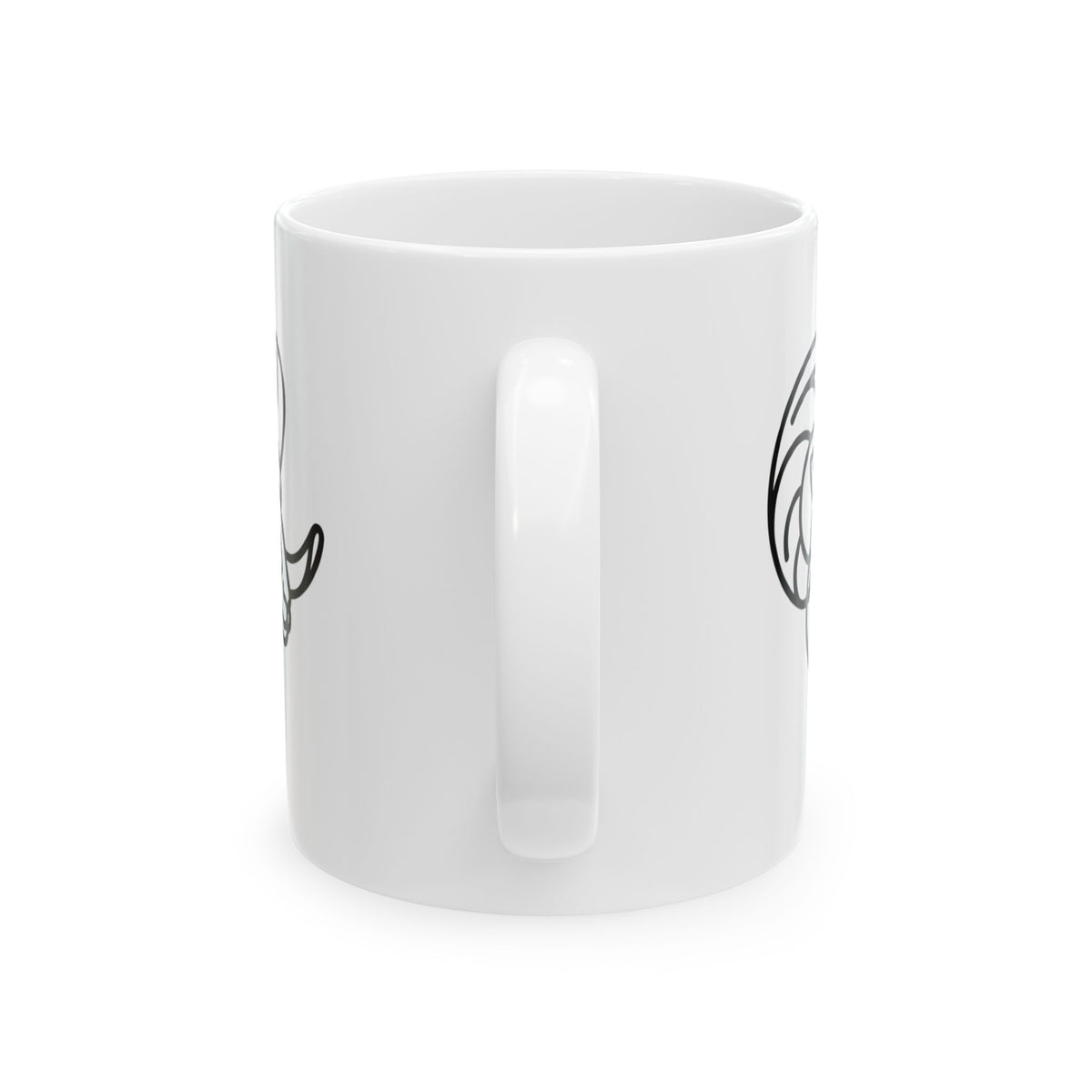 "Aries The Minimalist Ram" White Ceramic Mug