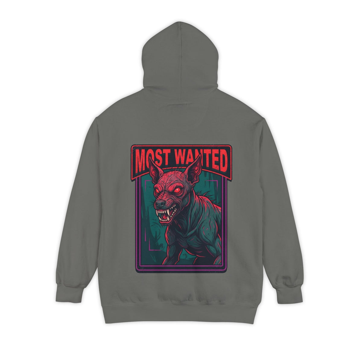 Color: Grey | Chupacabra (Puerto Rico-Latin America) Garment-Dyed Hoodie