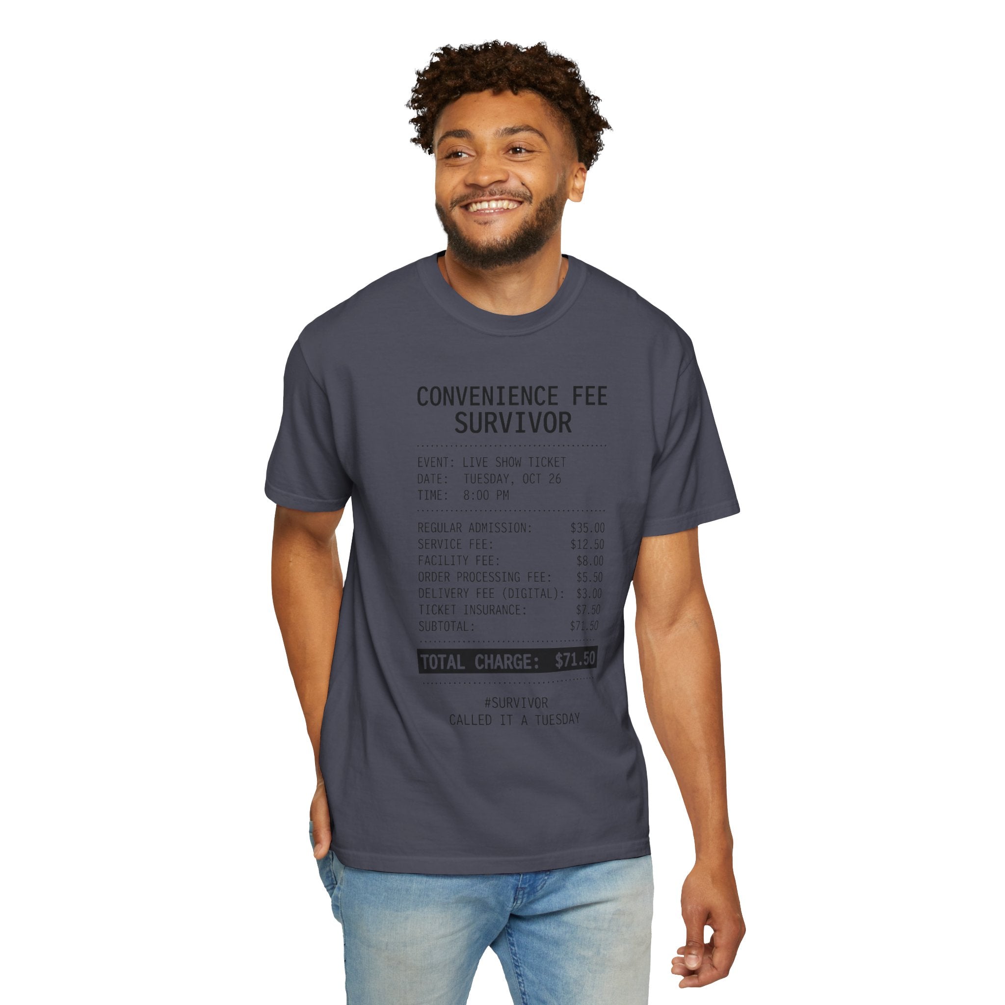"Convenience Fee Survivor" Unisex Garment-Dyed Tee