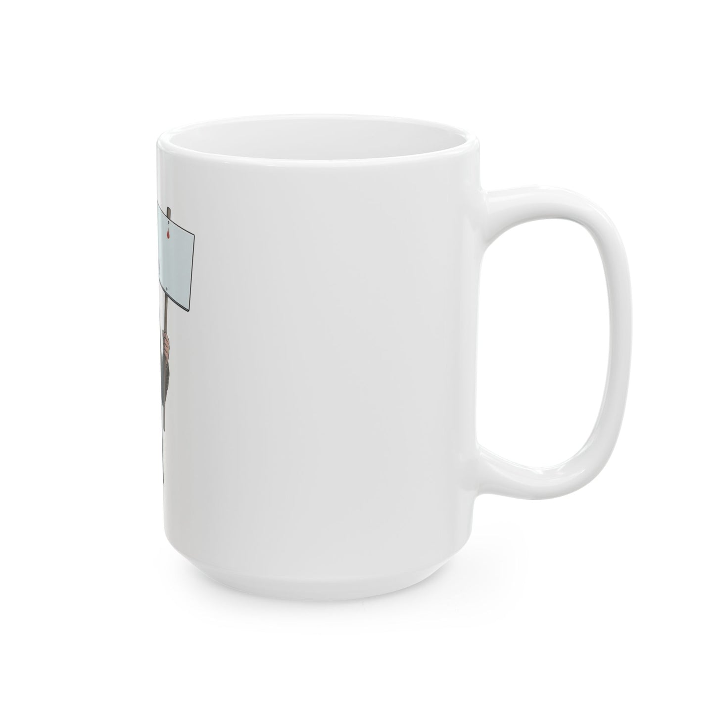 "Quiet" White Ceramic Mug