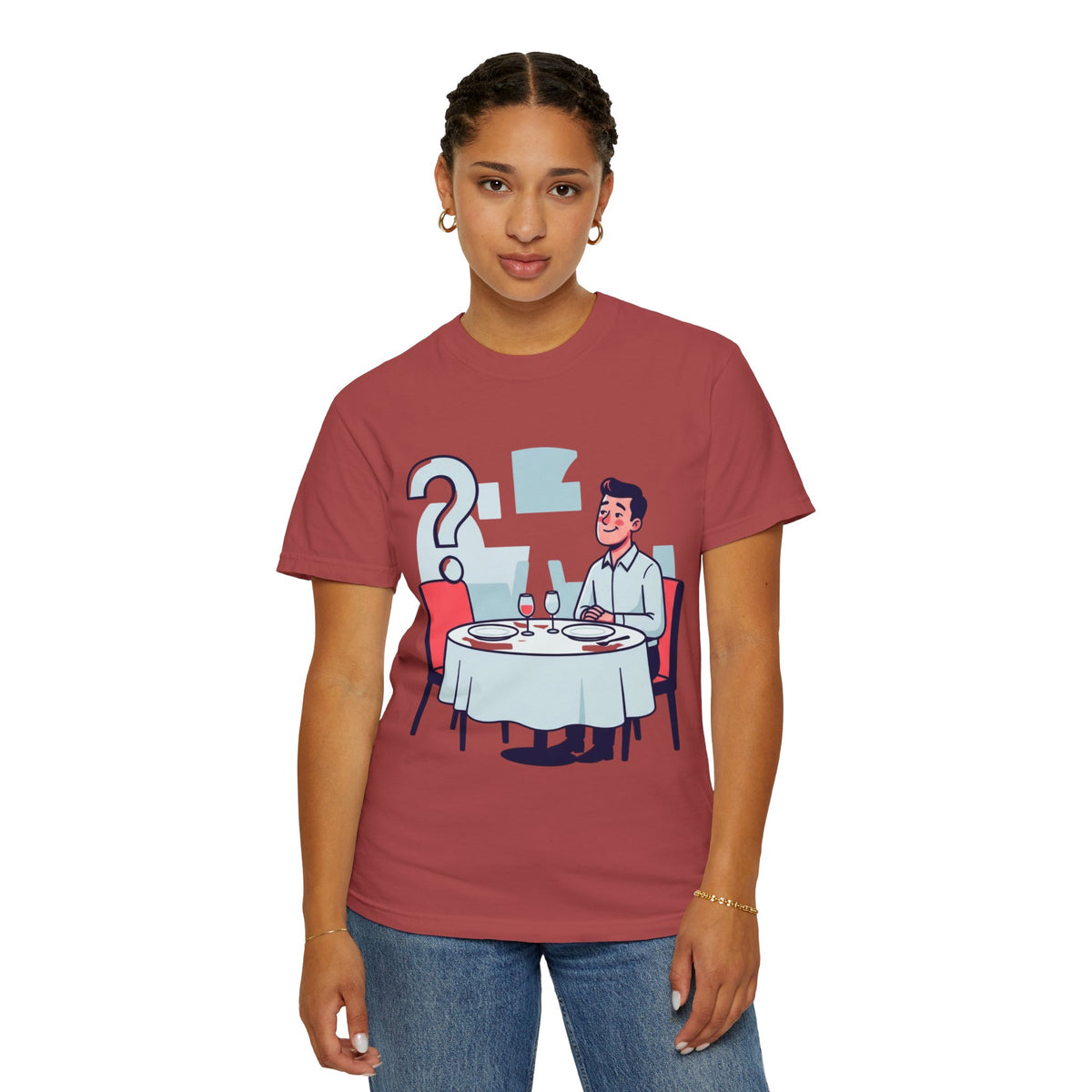 Color: Crimson | Main Character Energy Unisex Garment-Dyed Tee