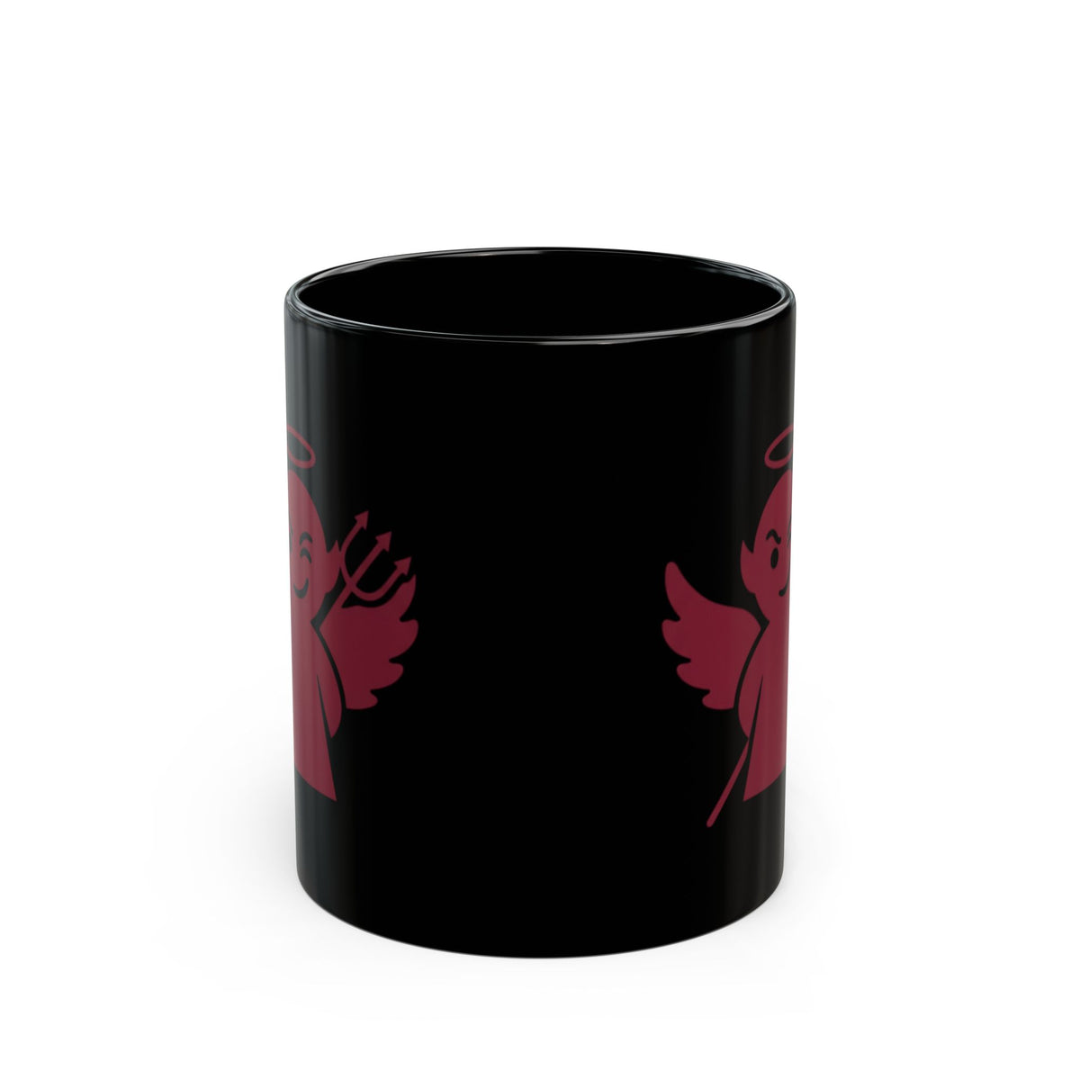 "On The Naughty List" Black Ceramic Mug — Graphic