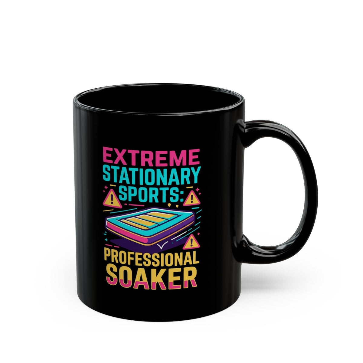"Professional Soaker" Black Ceramic Mug