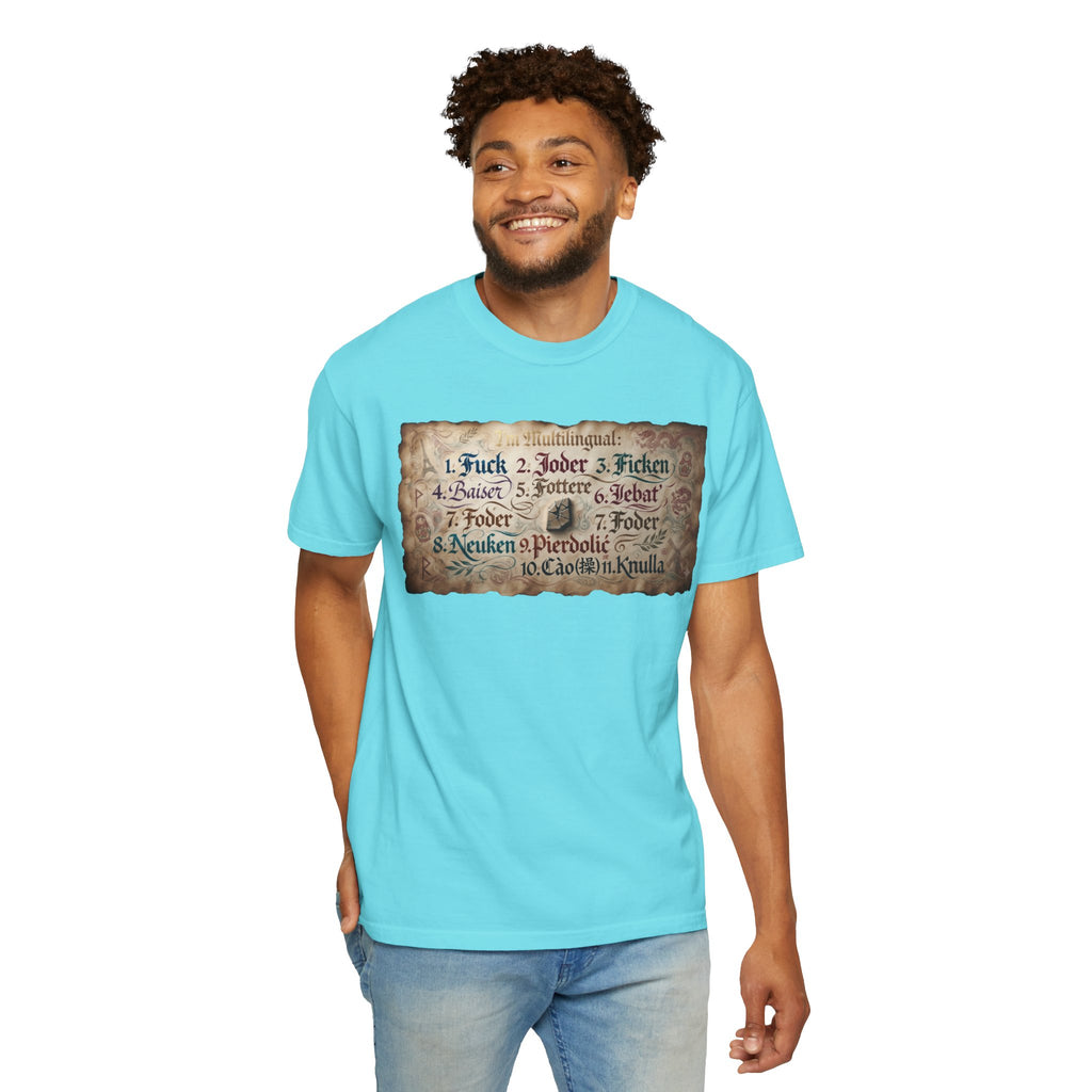 "Multilingual" Unisex Garment-Dyed Tee