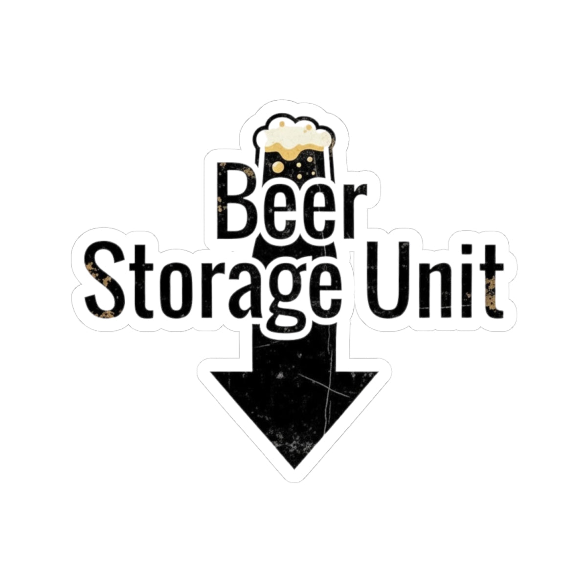 Beer Storage Unit – Premium Dad Bod | Kiss-Cut Sticker — AttitudeShirts