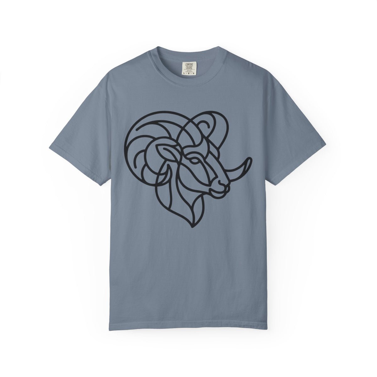 "Aries The Minimalist Ram" Unisex Garment-Dyed Tee