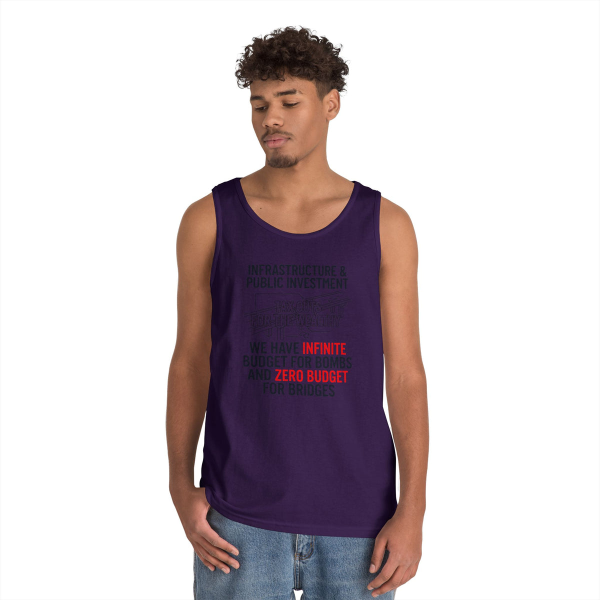 Color: Purple | Protest Series - Fix The Roads Tank Top