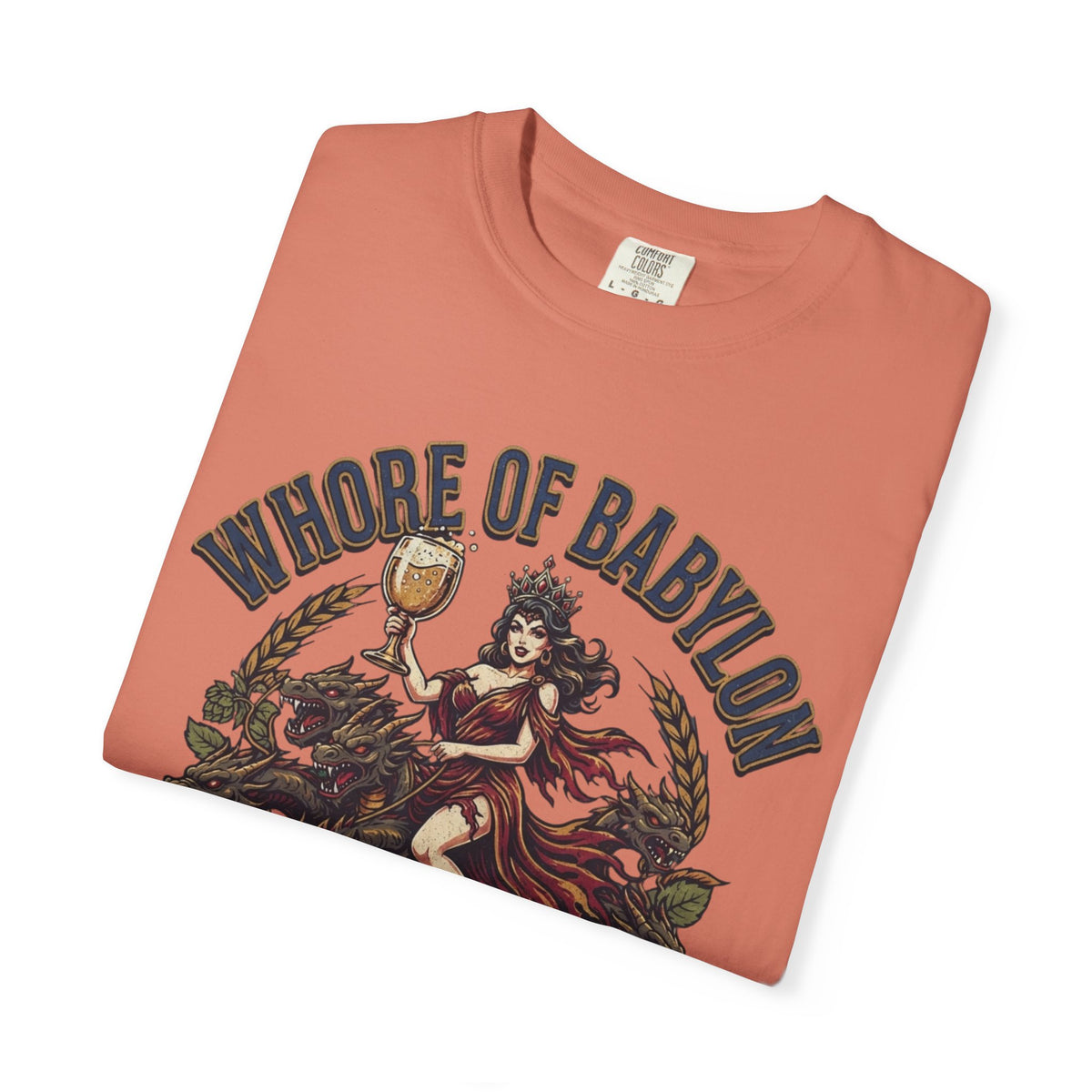 "Good Book Series Whore of Babylon" Unisex Garment-Dyed Tee