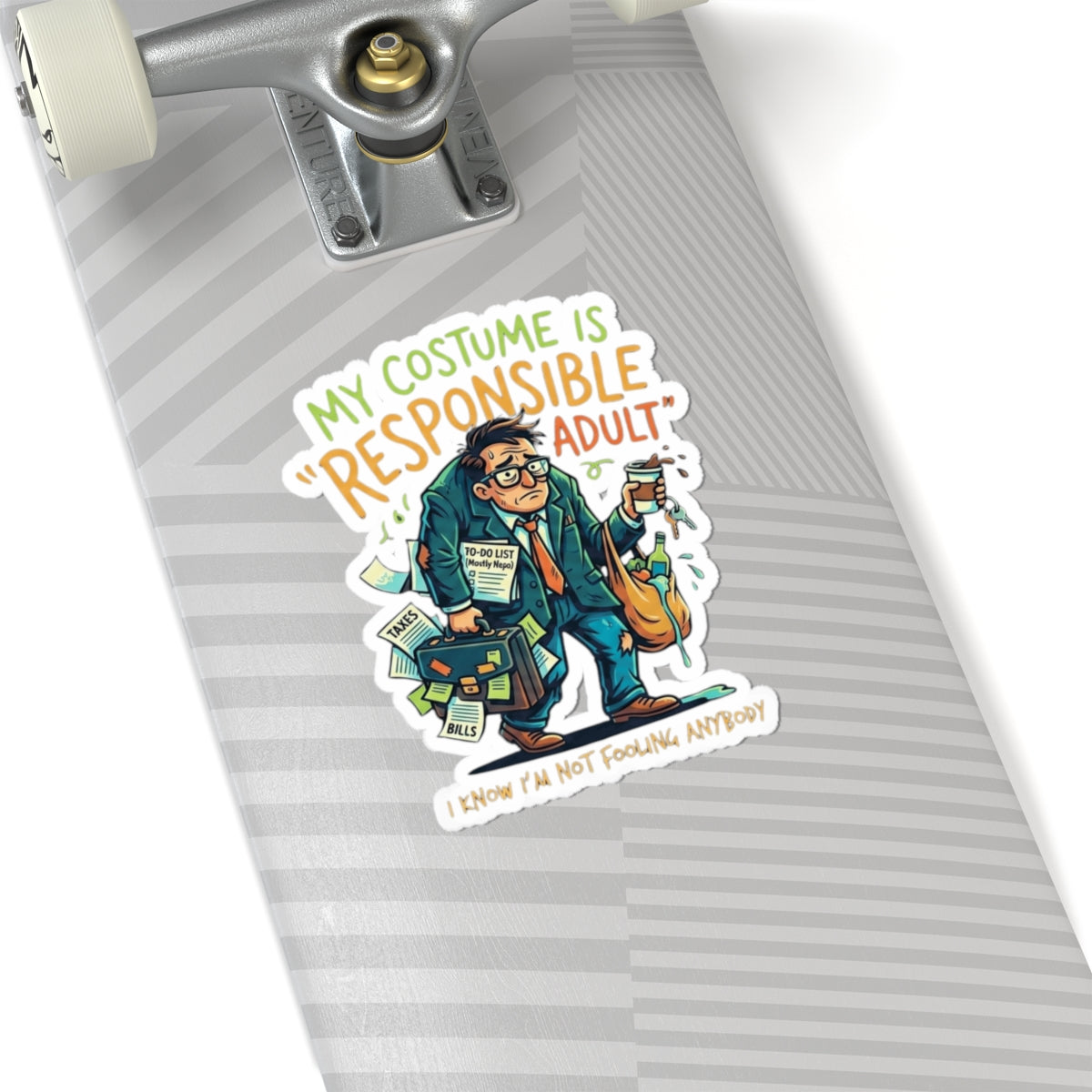 "Responsible Adult Costume" Sticker — Main
