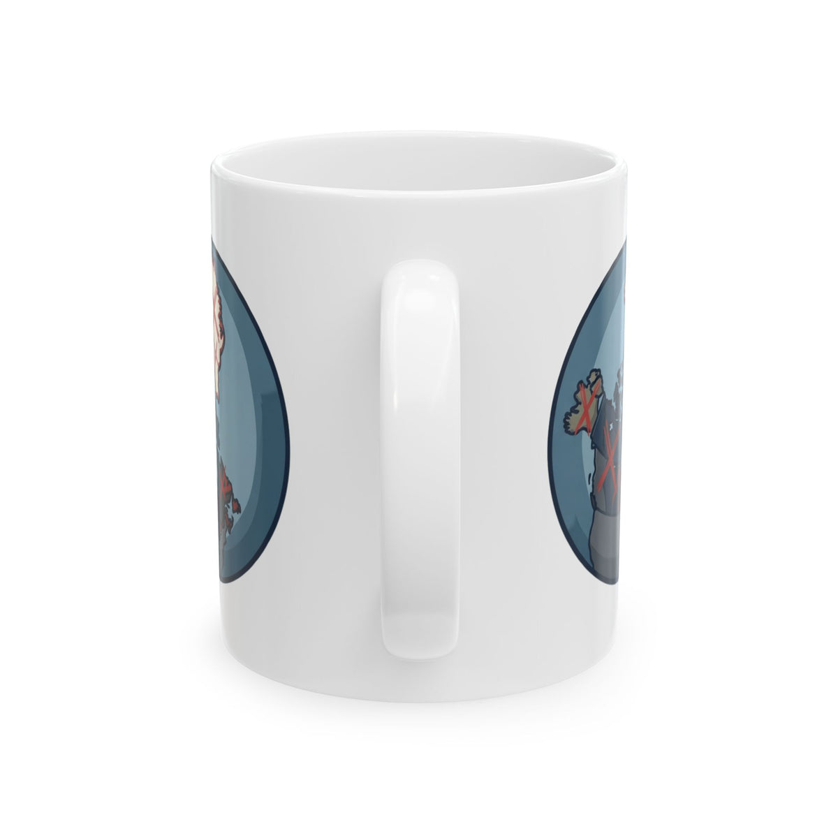 "Loose Talk About Countries That Aren't His" White Ceramic Mug — Graphic