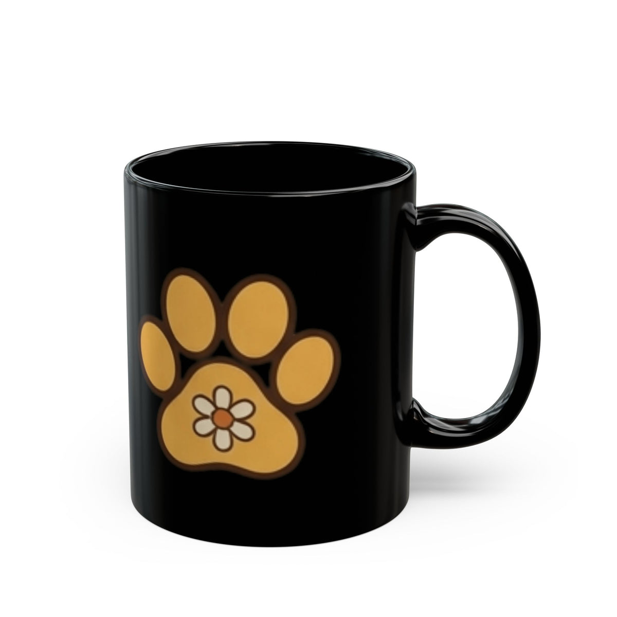 "Stay Golden & Bark On" Black Ceramic Mug — Graphic