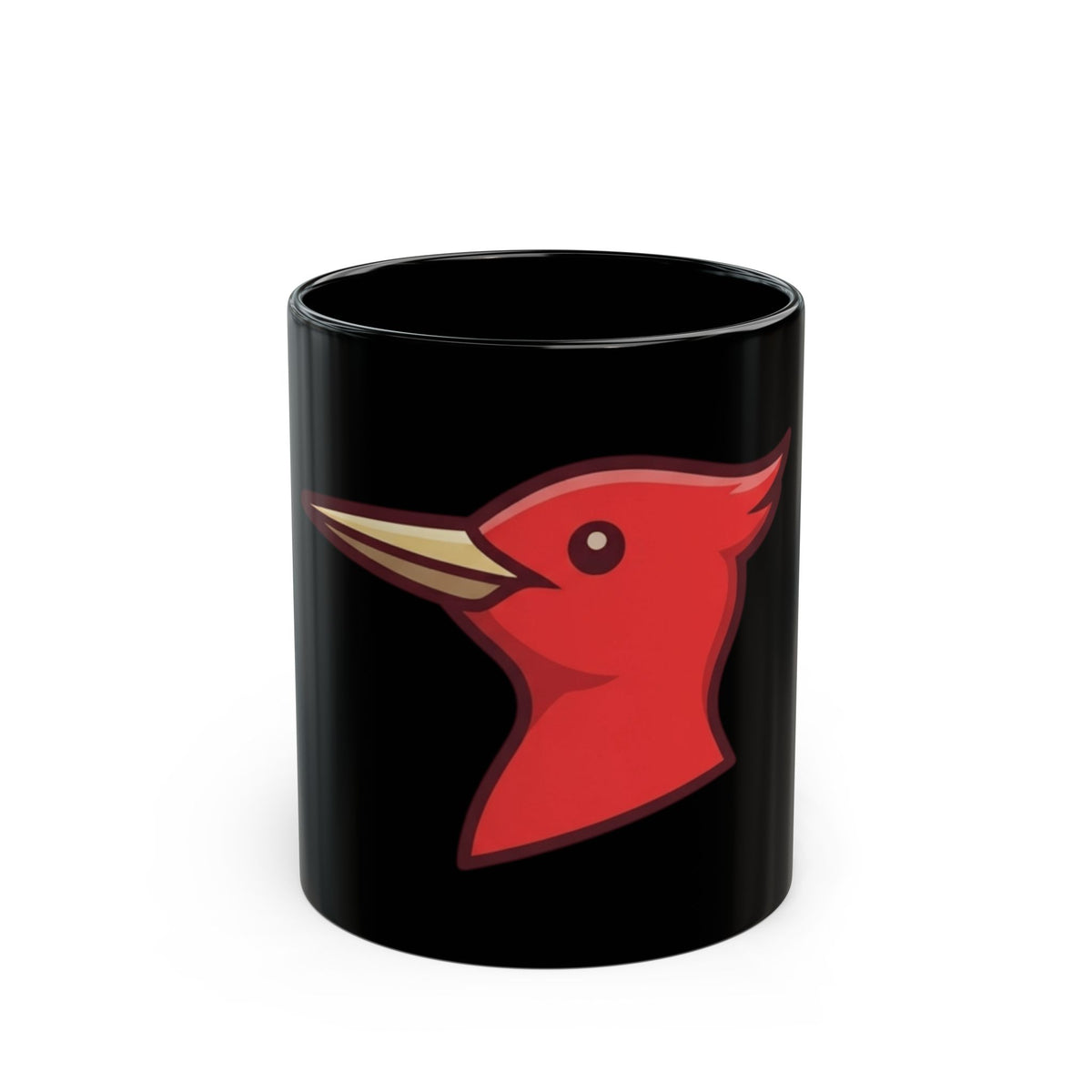 "Look At That Big Red Pecker" Black Ceramic Mug — Graphic
