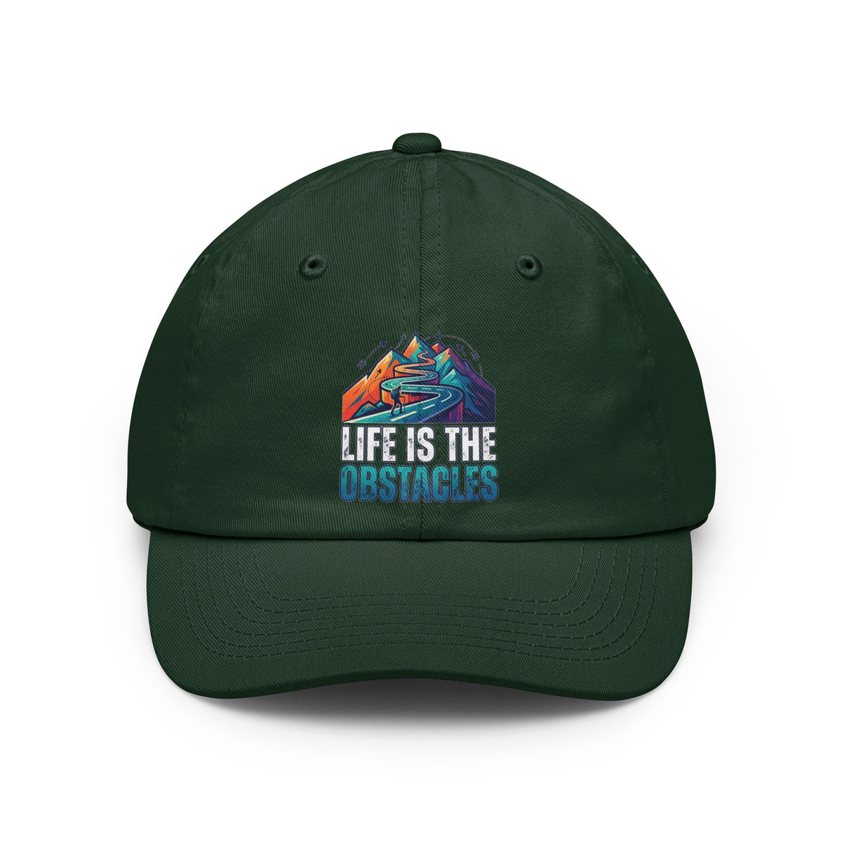 Color: Forest Green | Life Is The Obstacles Dad Hat