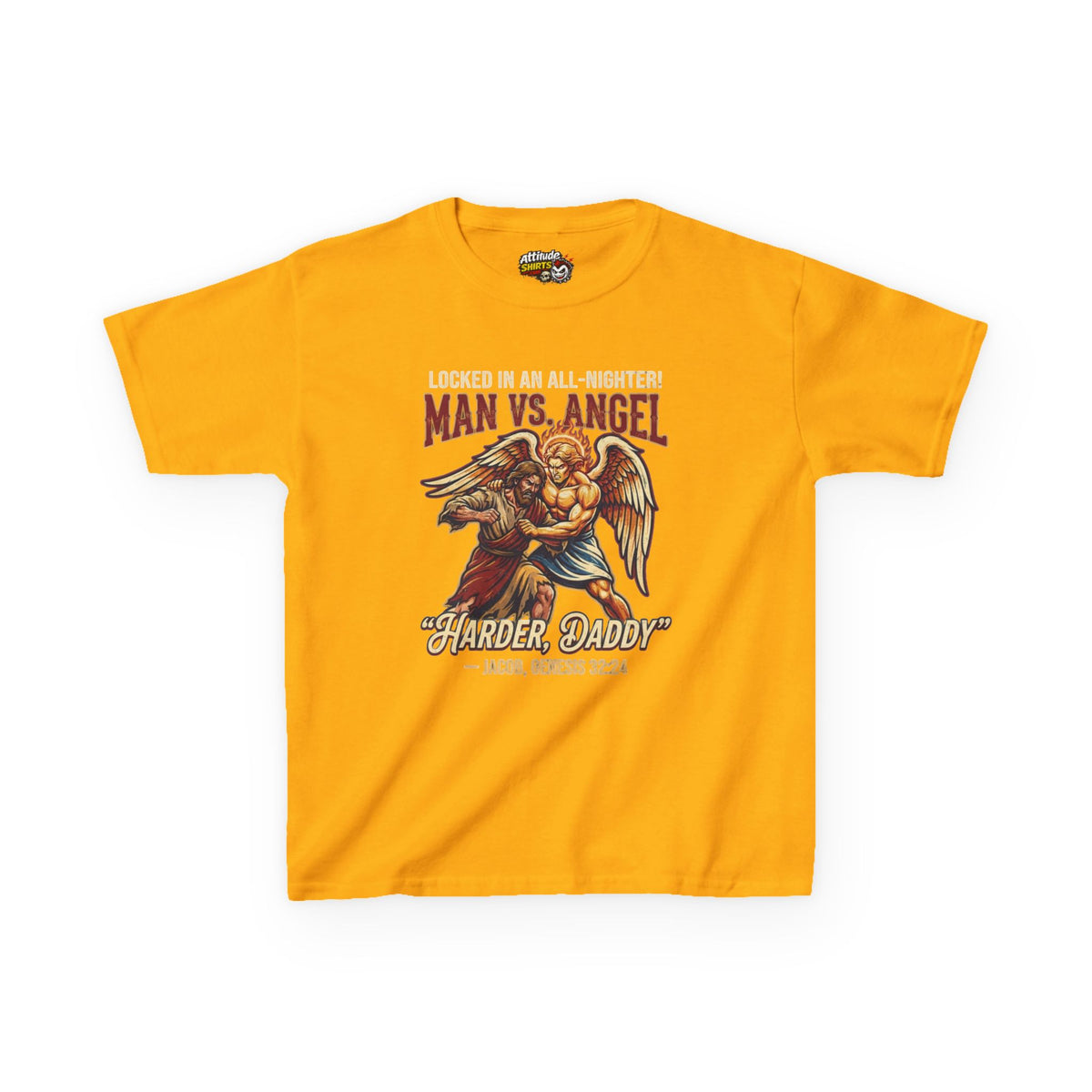 Good Book Series Man vs Angel Kids Tee